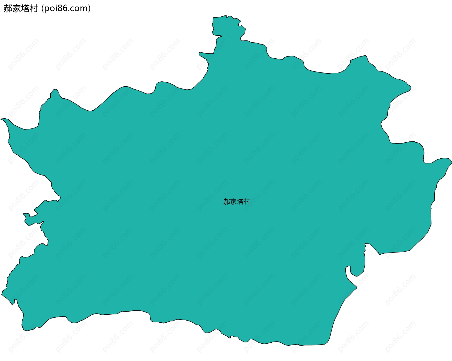 郝家塔村边界地图