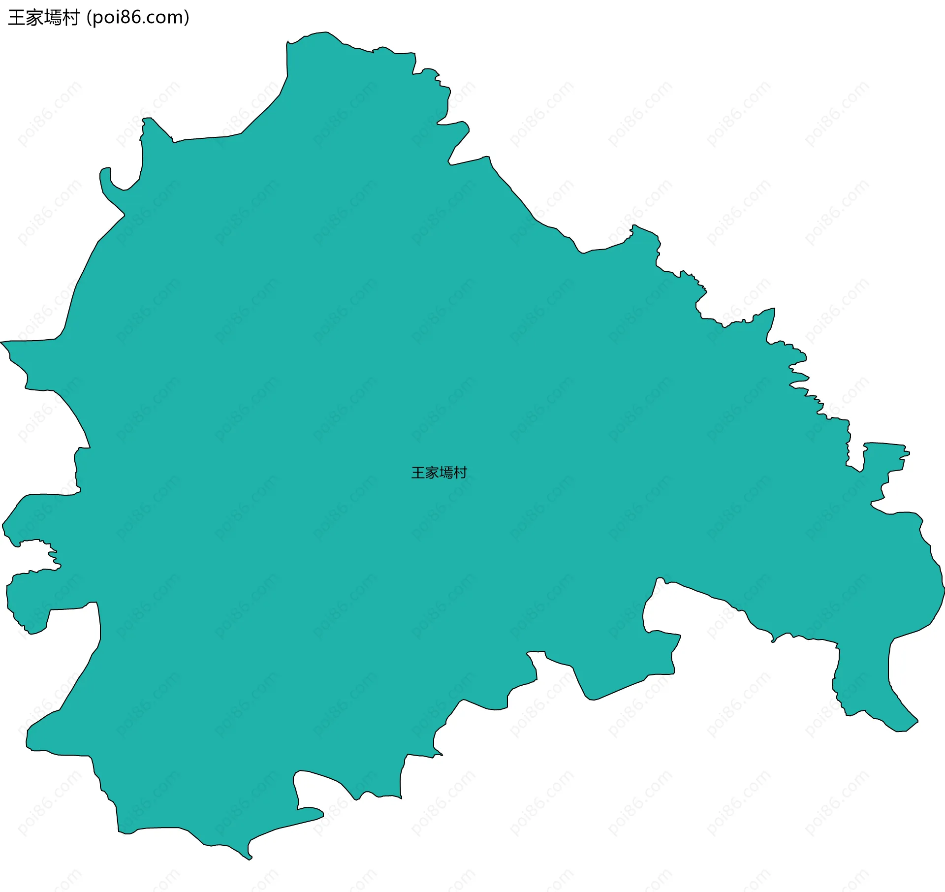 王家墕村边界地图