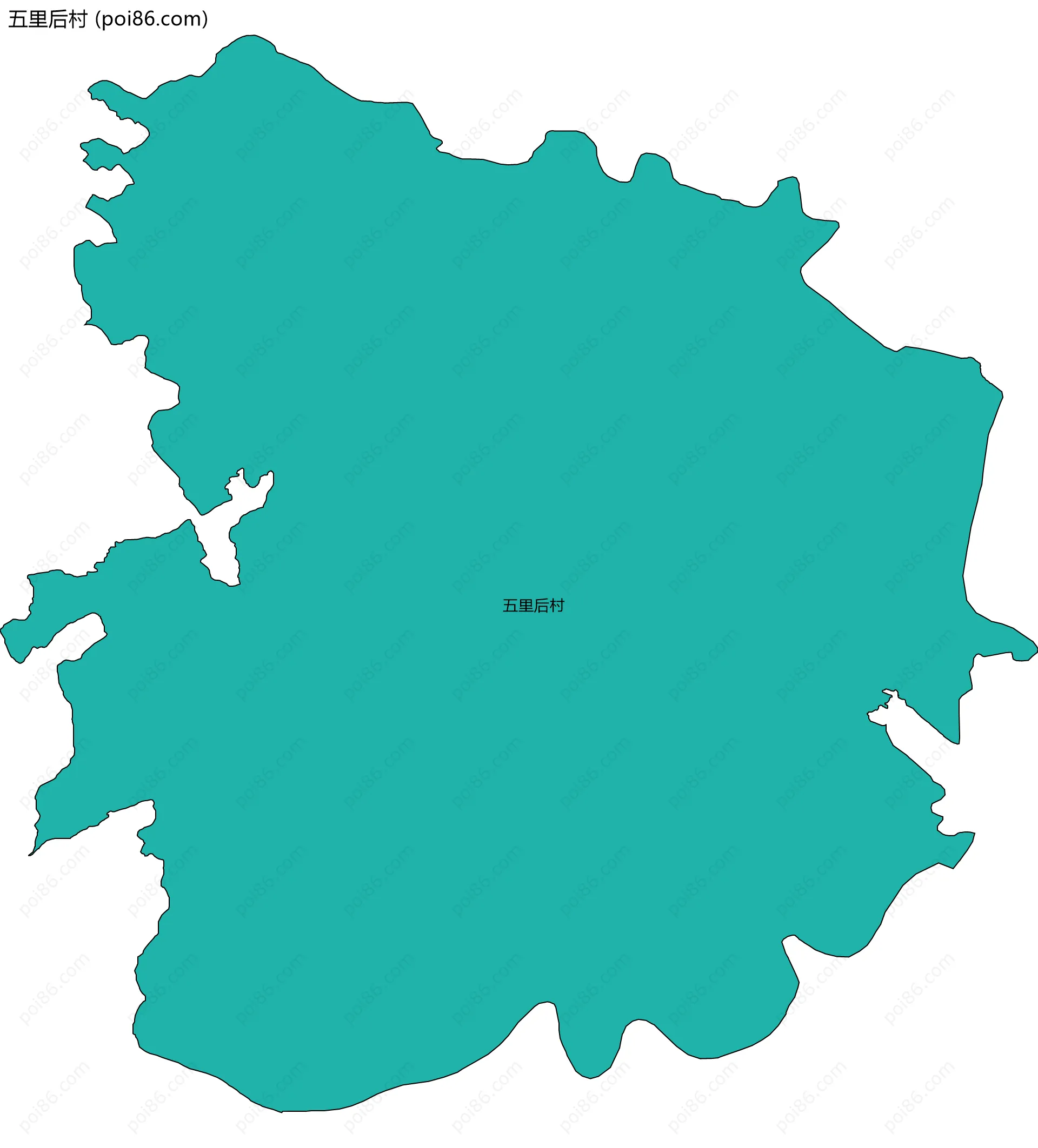 五里后村边界地图