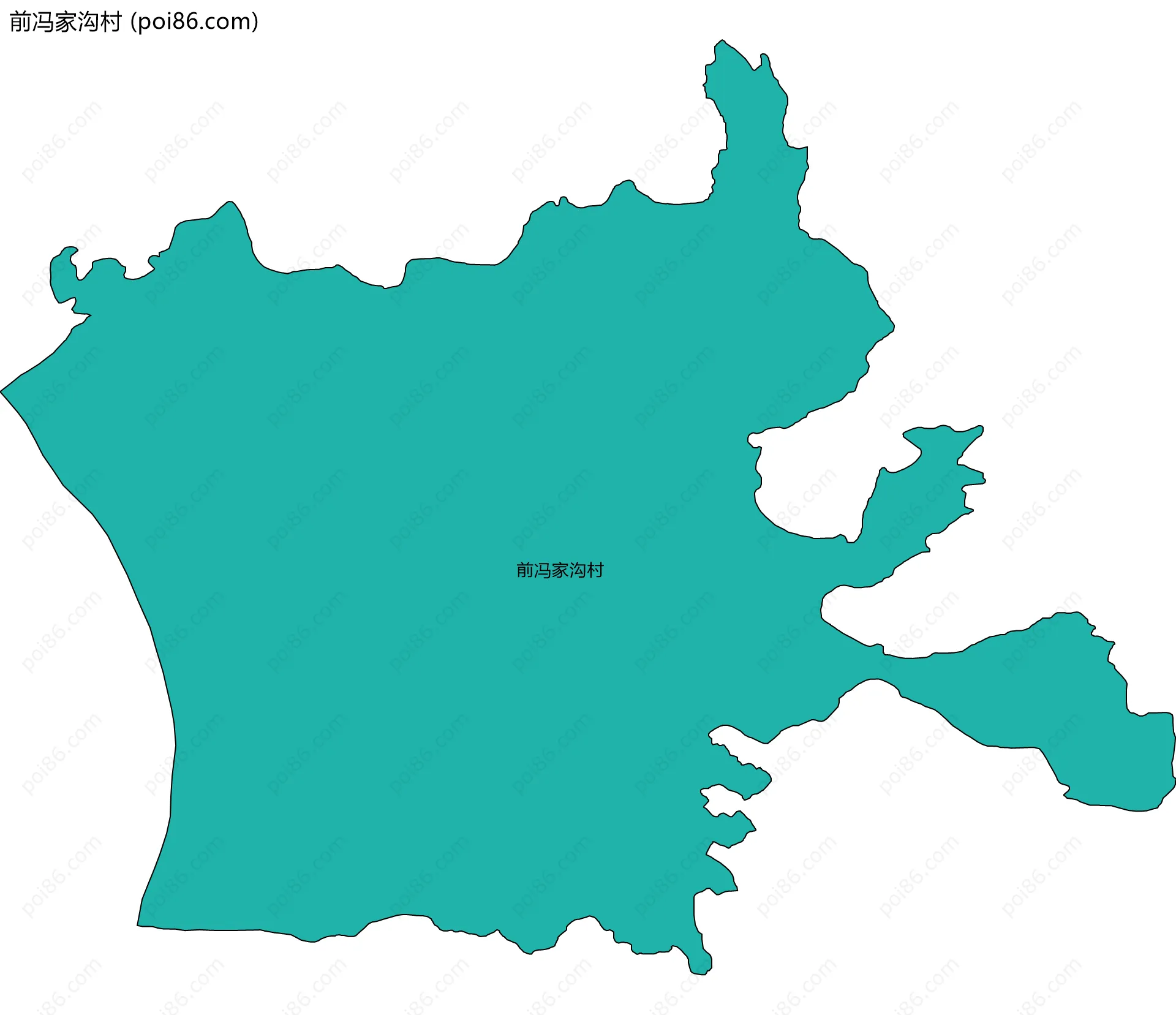 前冯家沟村边界地图