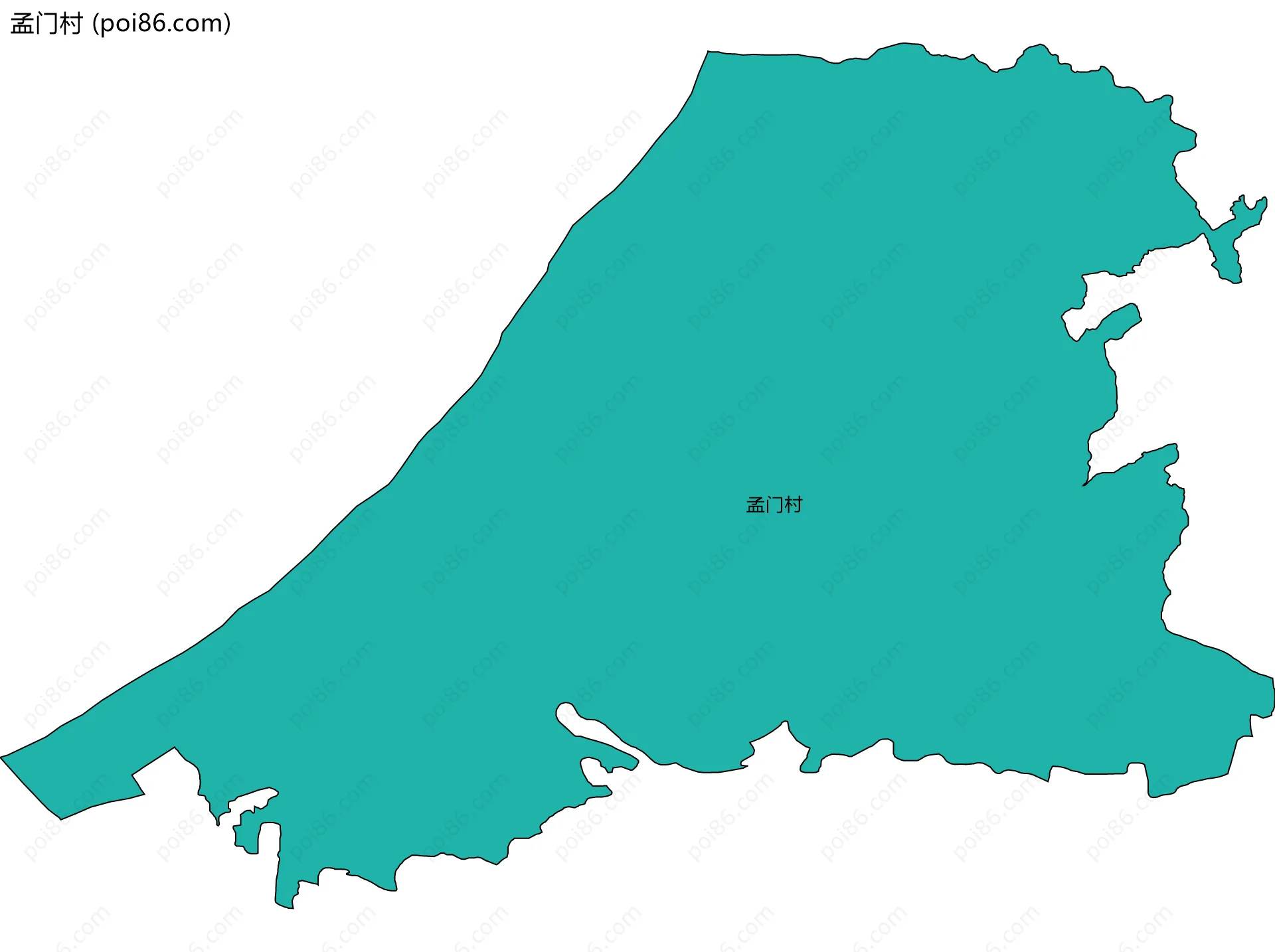 孟门村边界地图