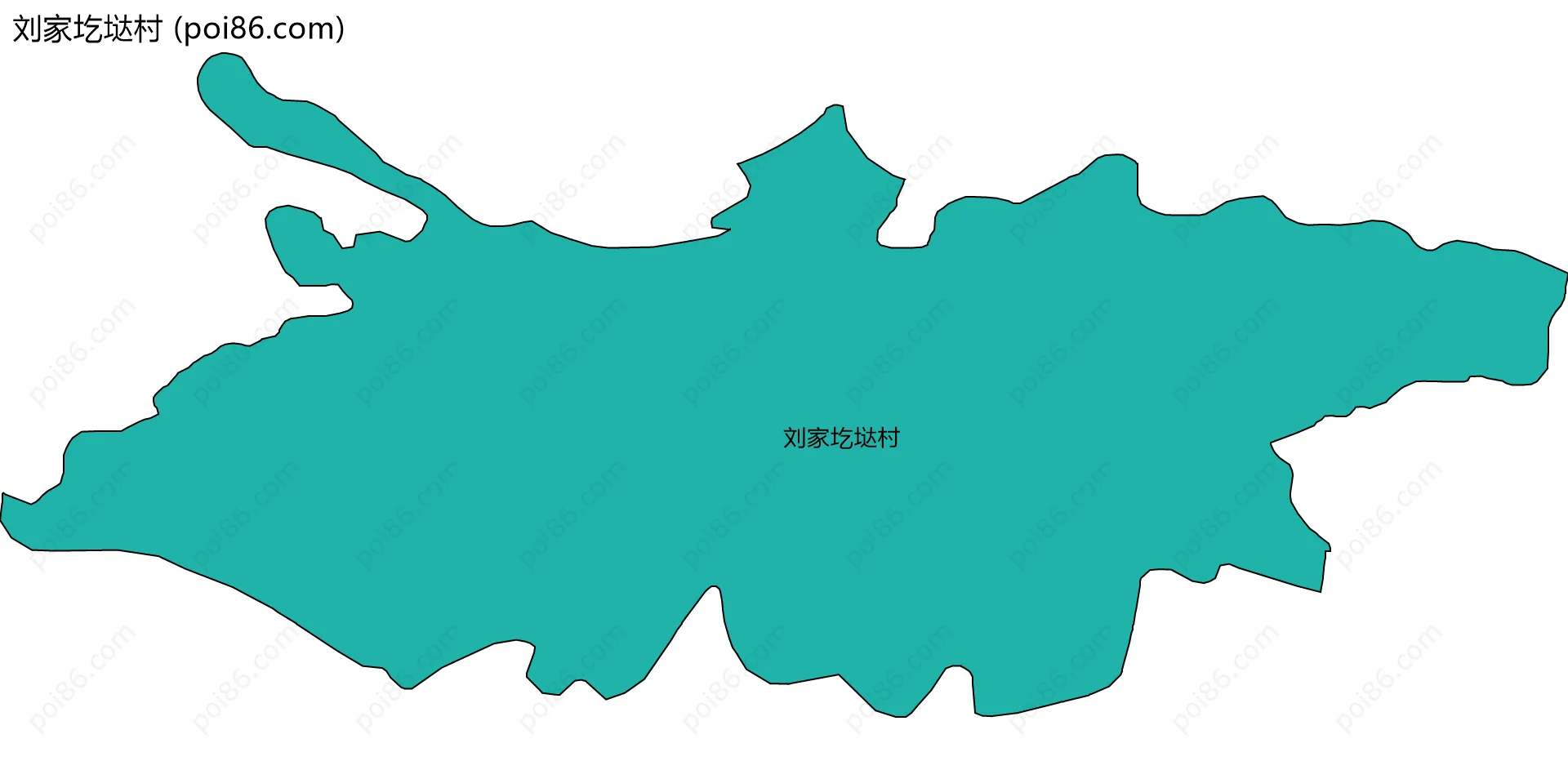 刘家圪垯村边界地图