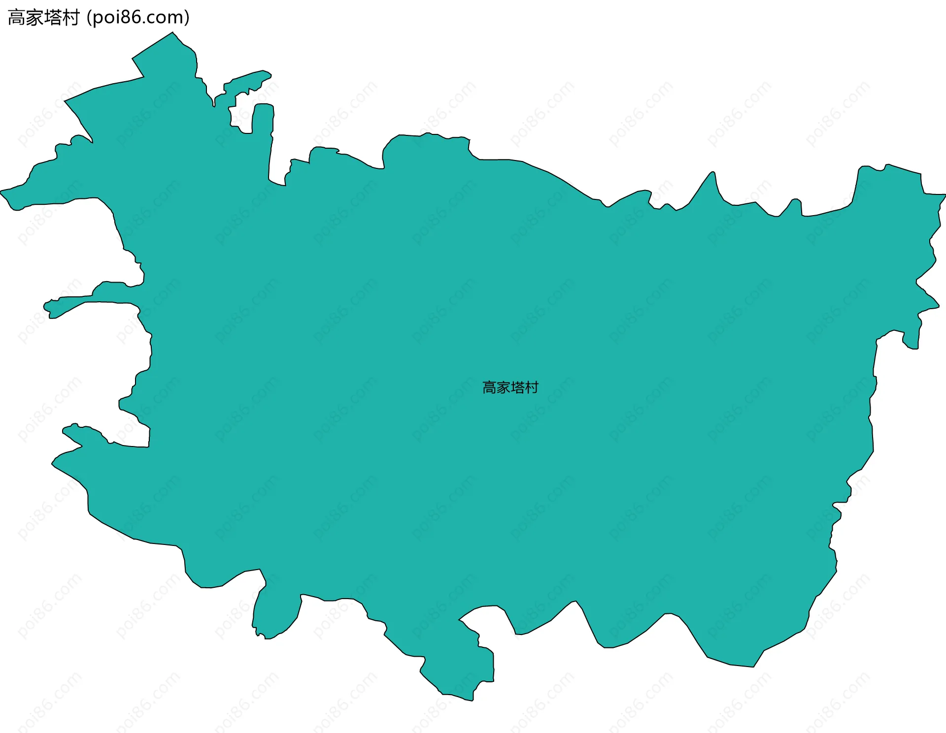 高家塔村边界地图