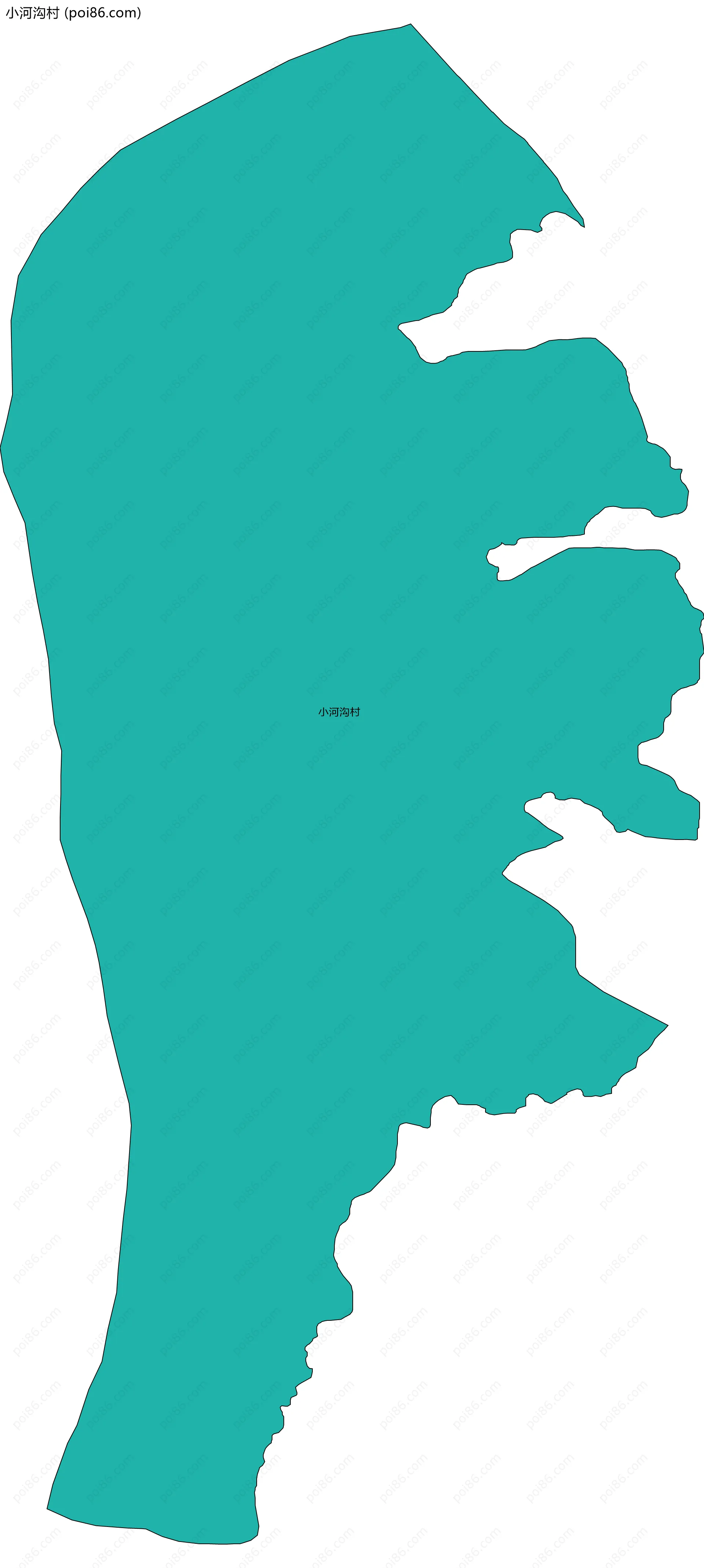 小河沟村边界地图