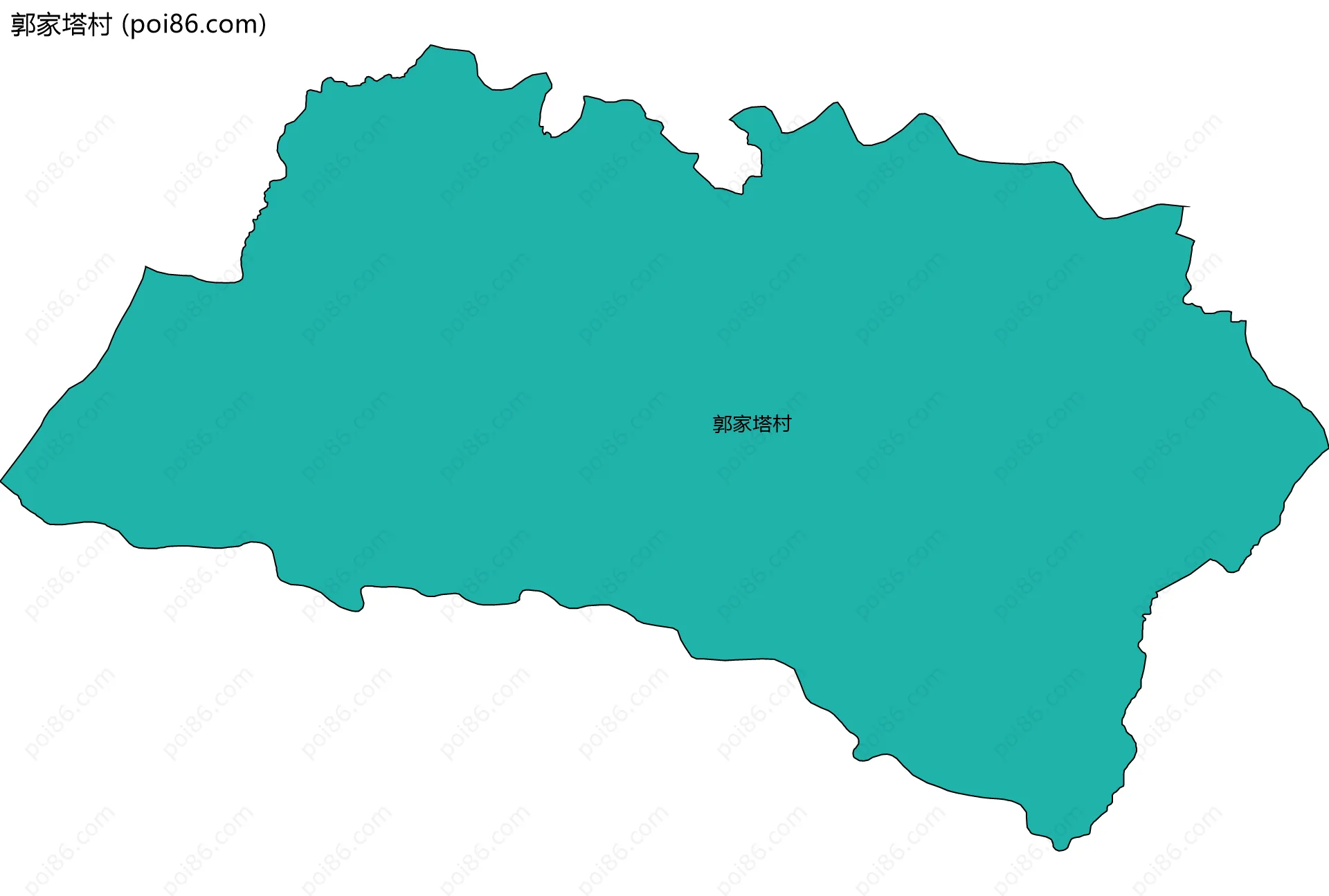 郭家塔村边界地图