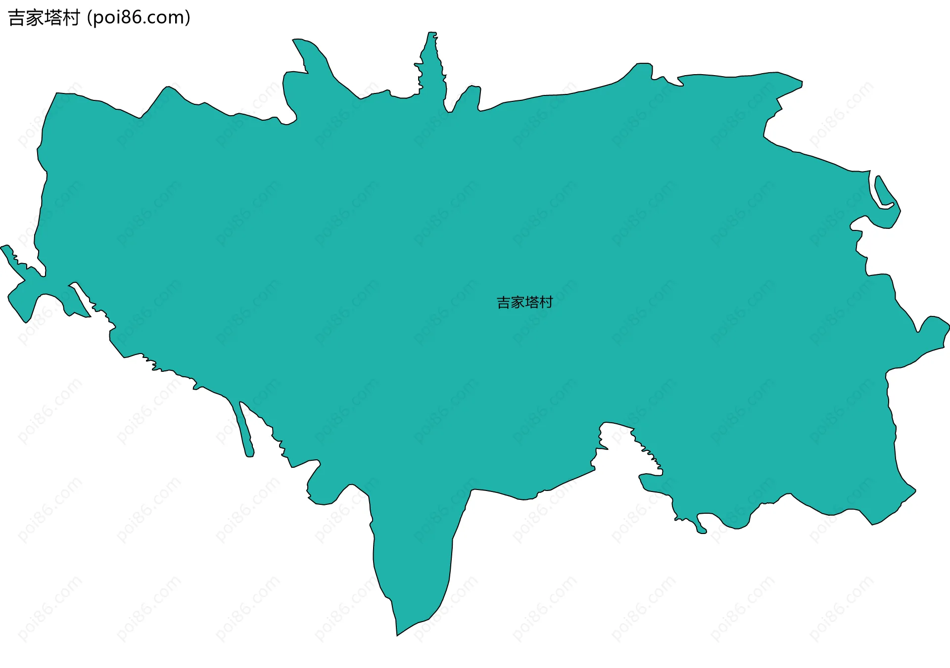 吉家塔村边界地图
