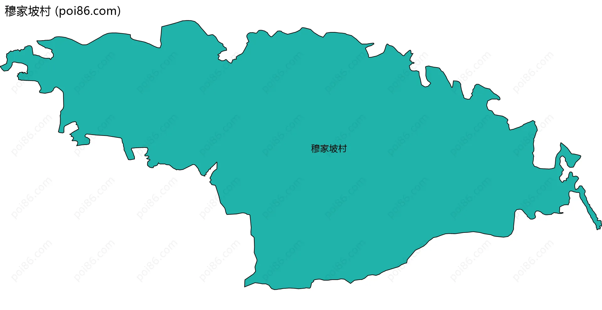 穆家坡村边界地图