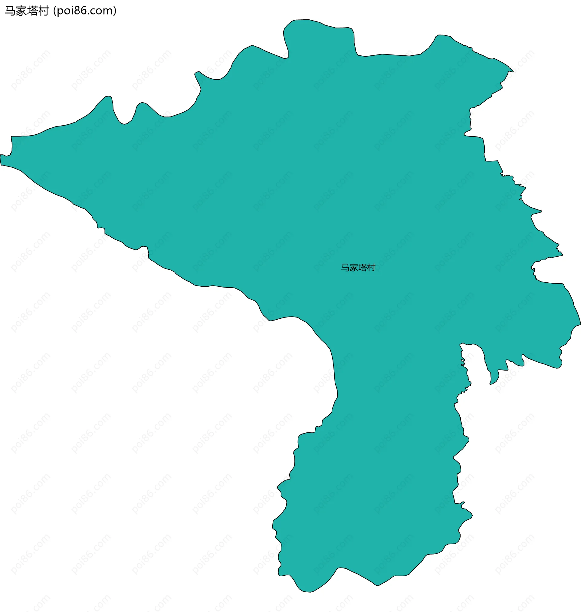 马家塔村边界地图