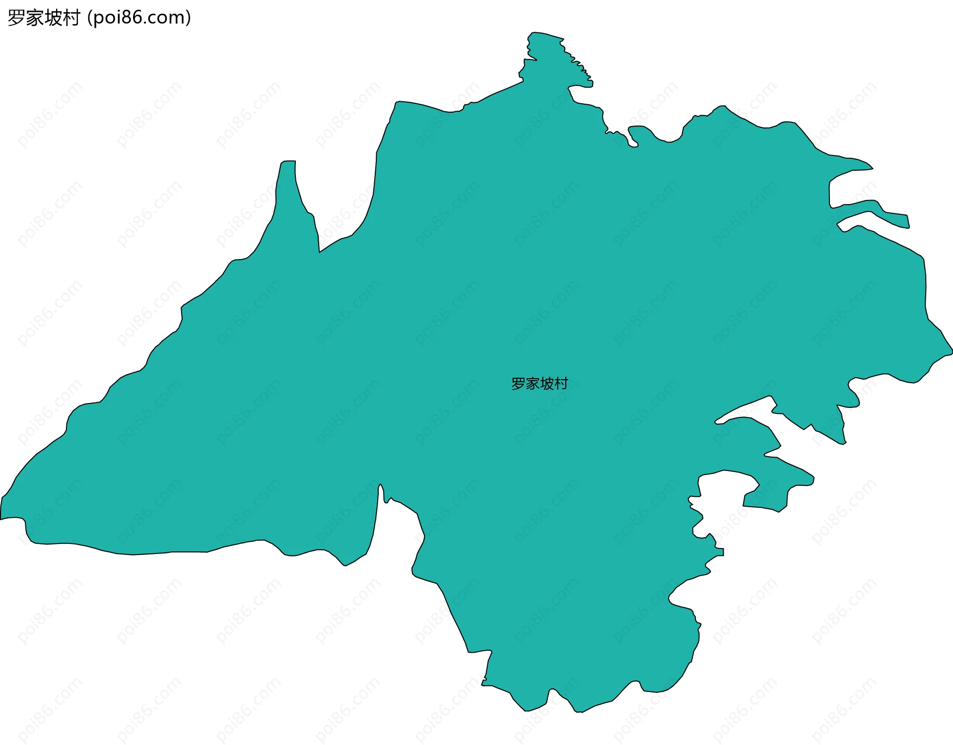 罗家坡村边界地图