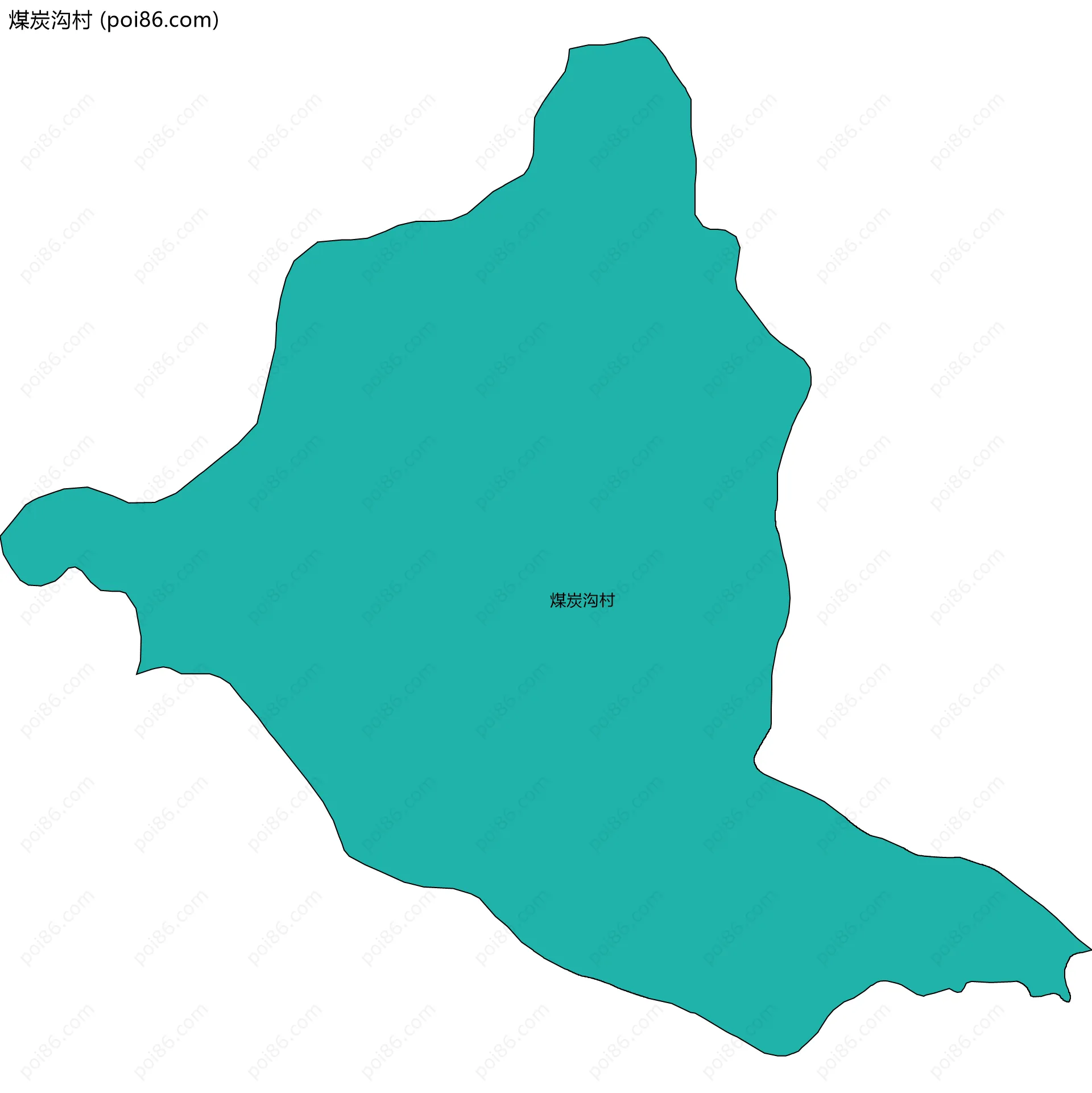 煤炭沟村边界地图