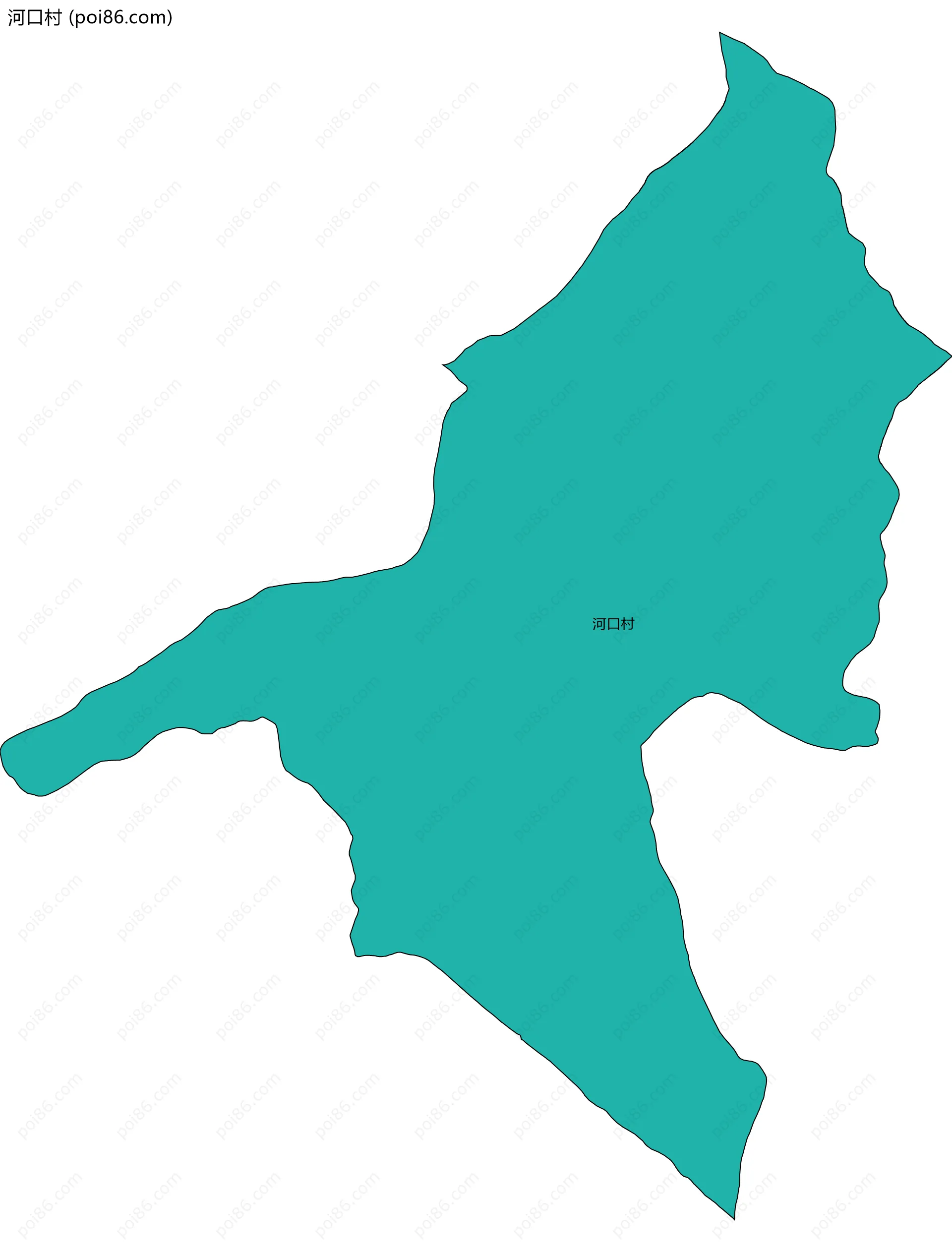 河口村边界地图