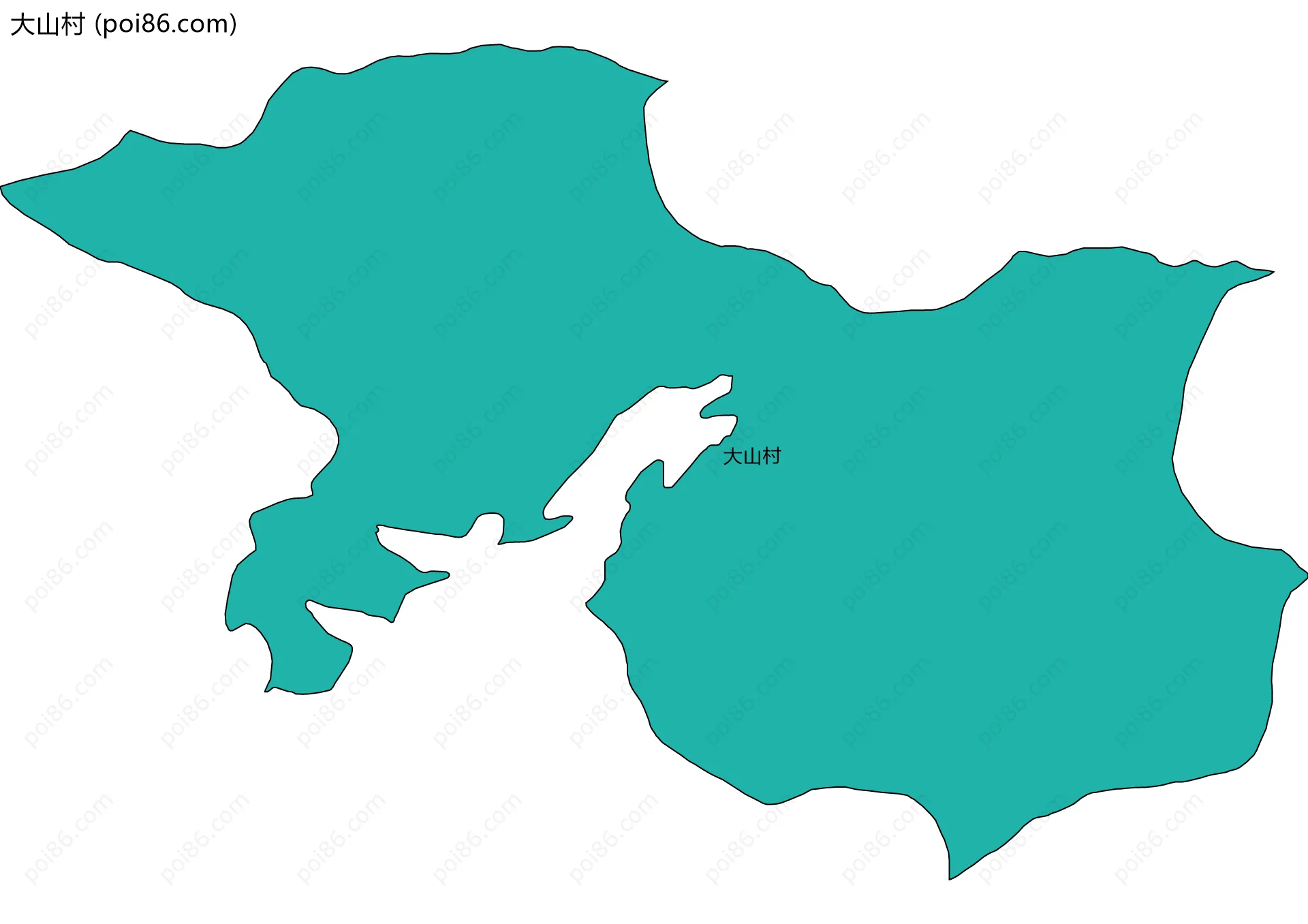 大山村边界地图