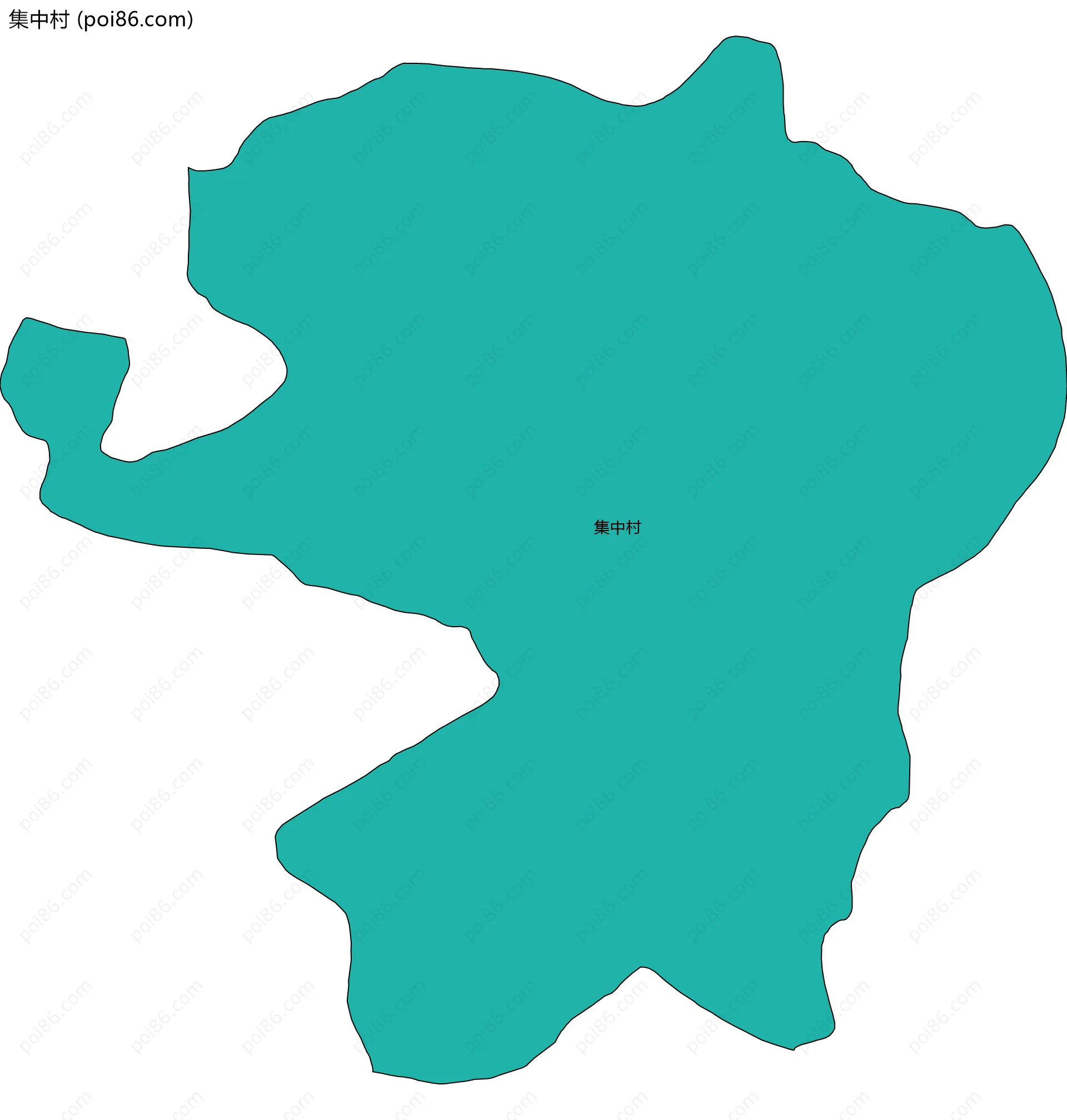 集中村边界地图