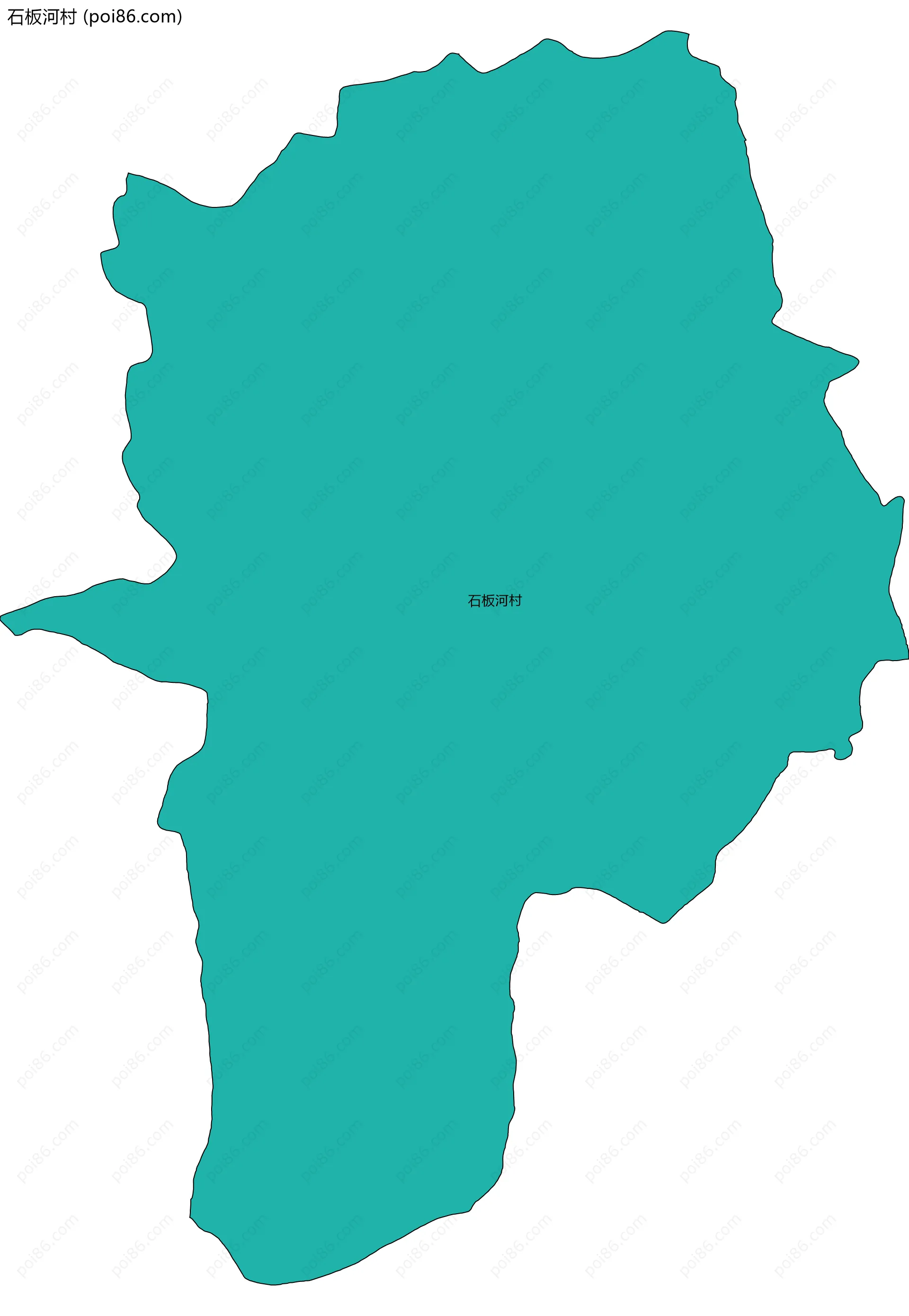 石板河村边界地图