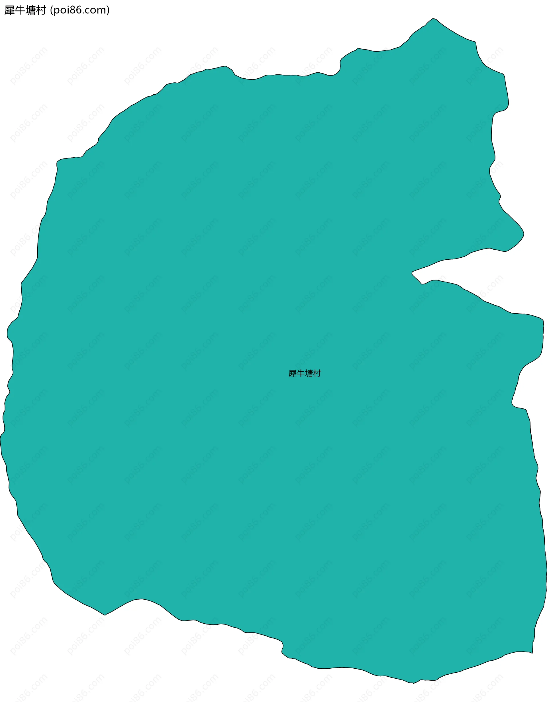 犀牛塘村边界地图