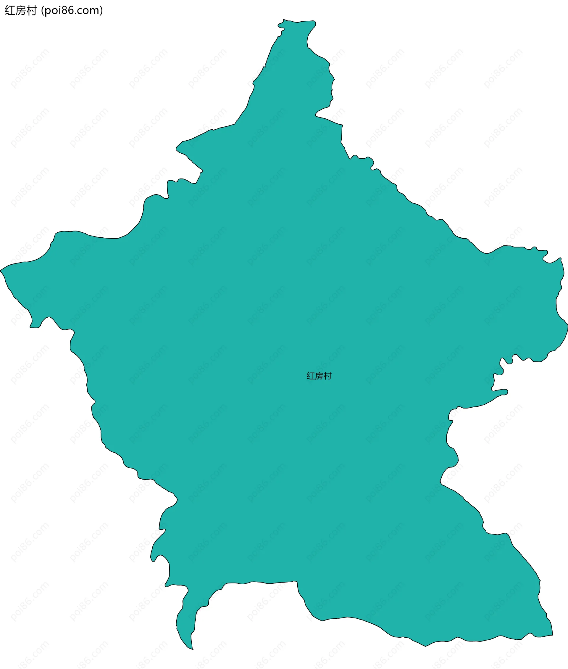 红房村边界地图