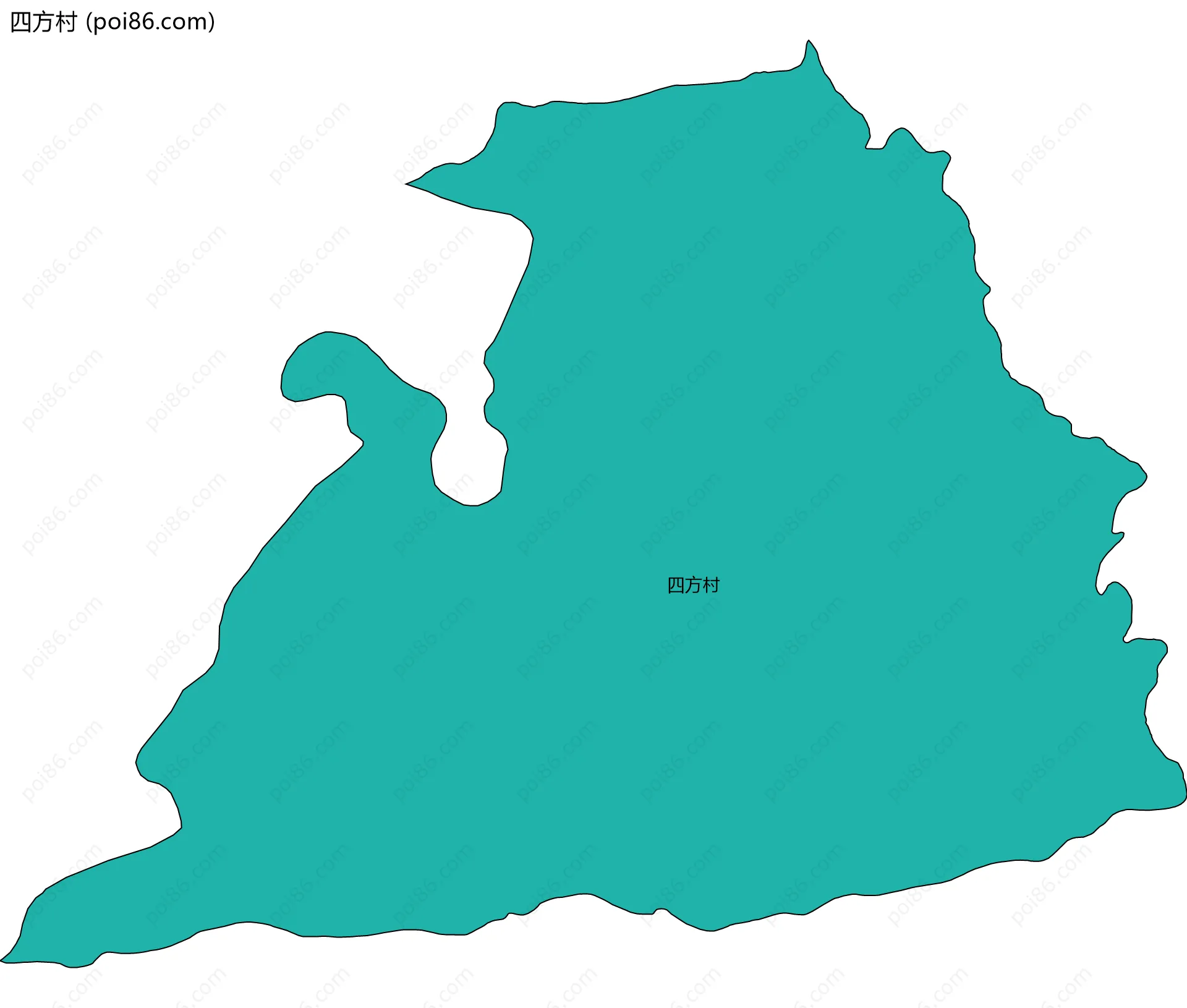 四方村边界地图