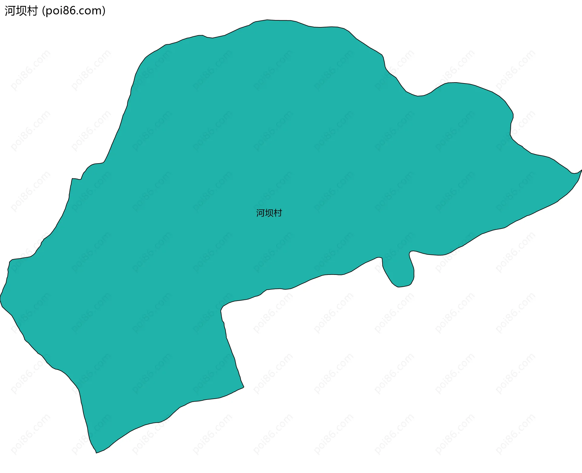 河坝村边界地图