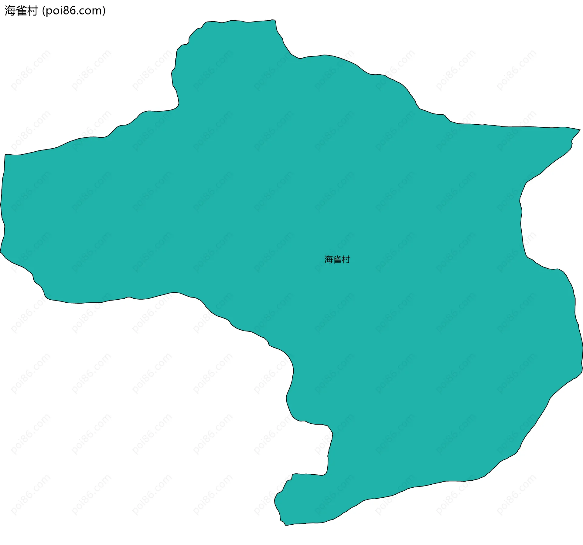 海雀村边界地图