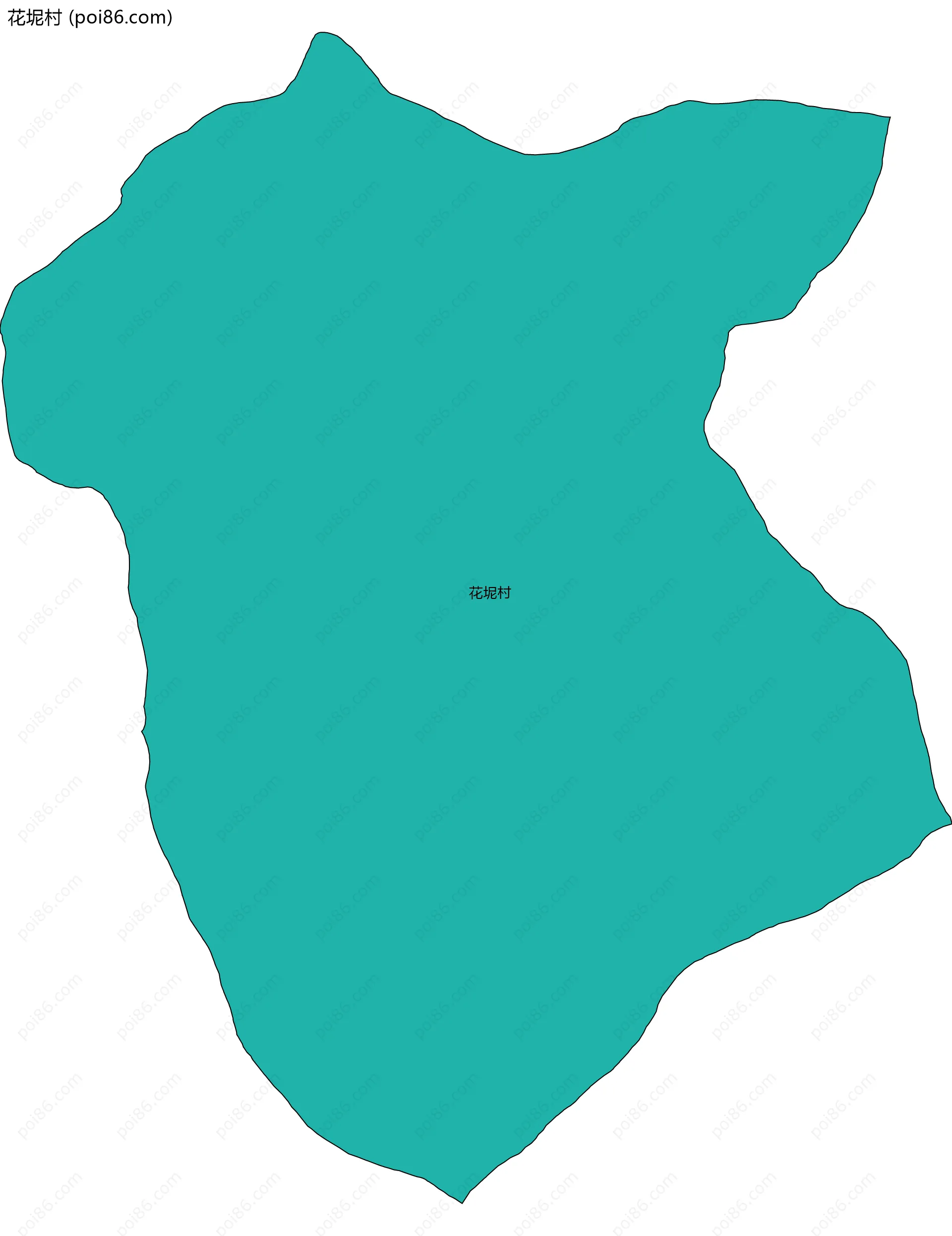 花坭村边界地图