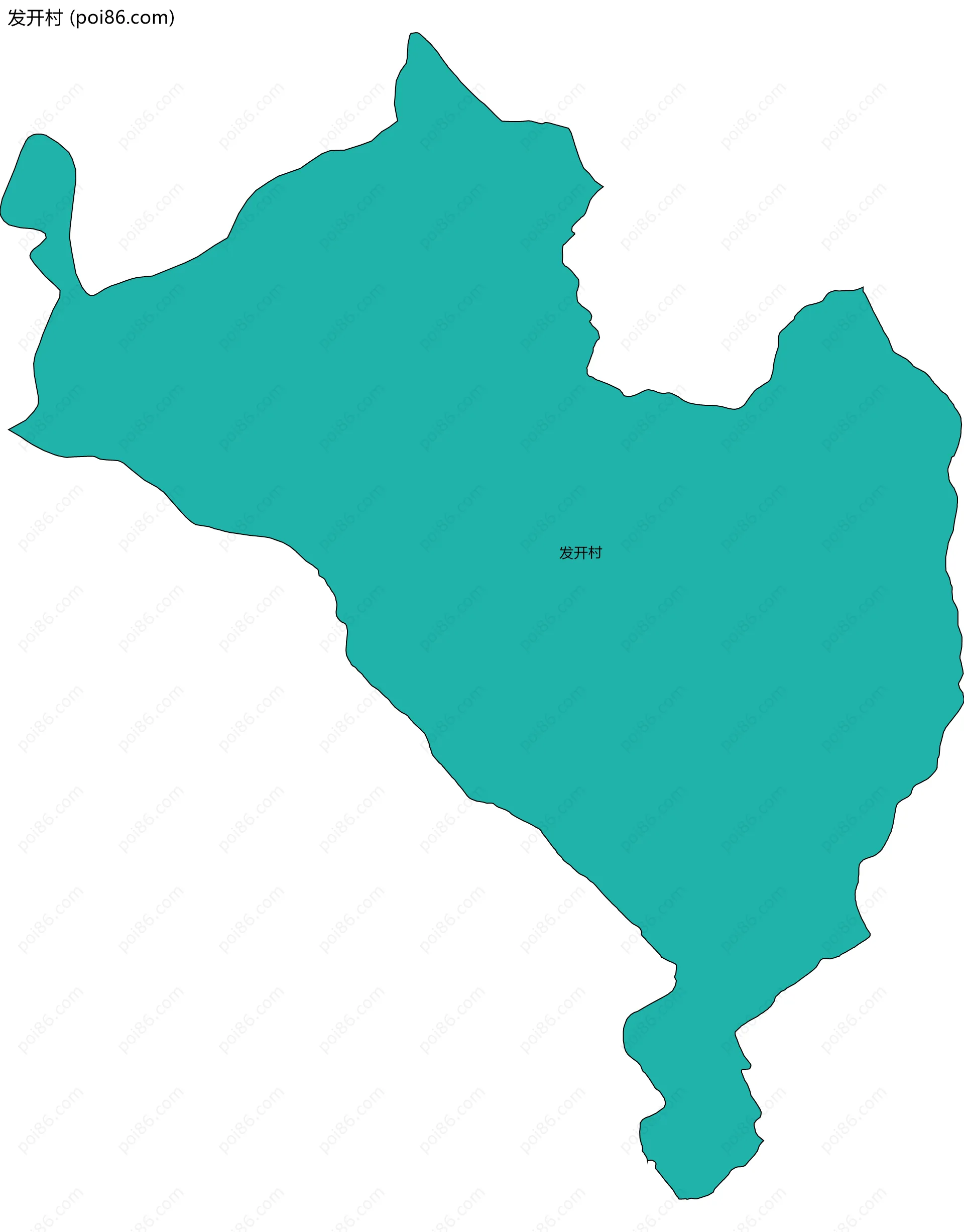 发开村边界地图