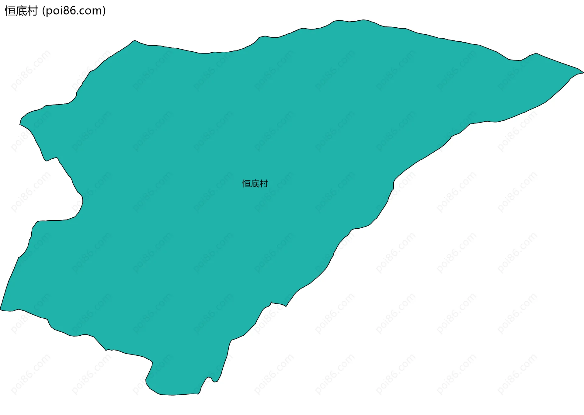 恒底村边界地图
