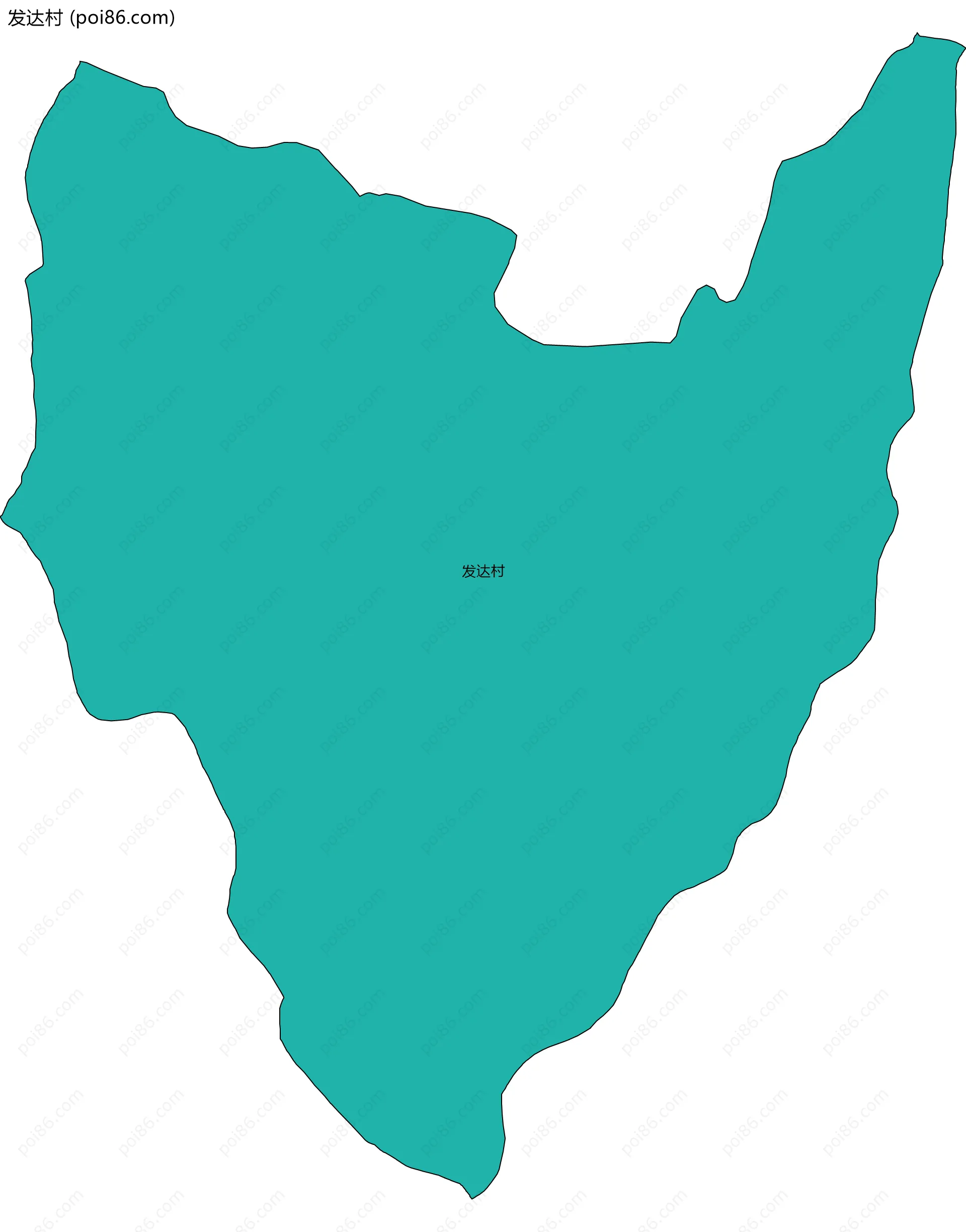 发达村边界地图
