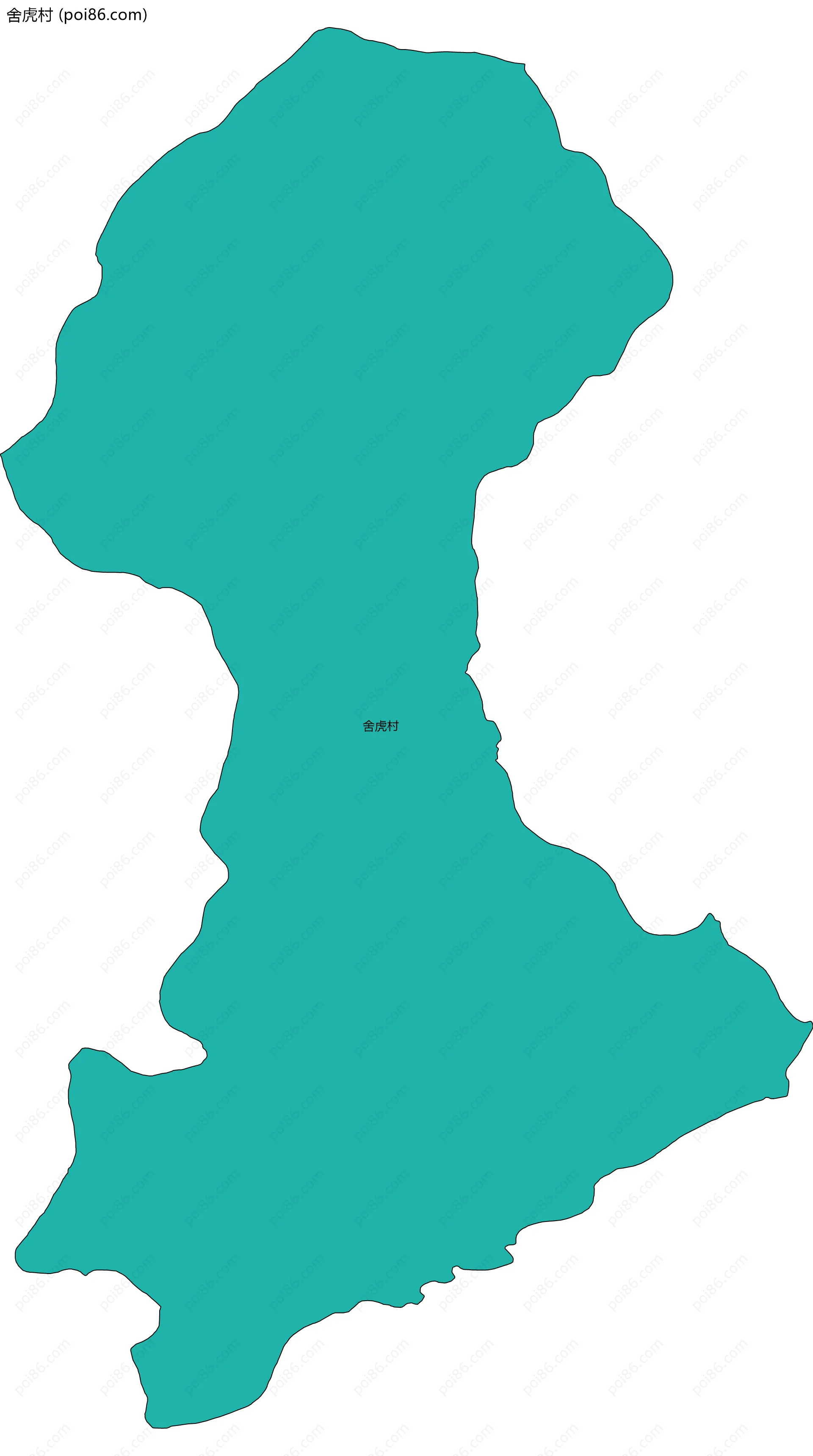 舍虎村边界地图