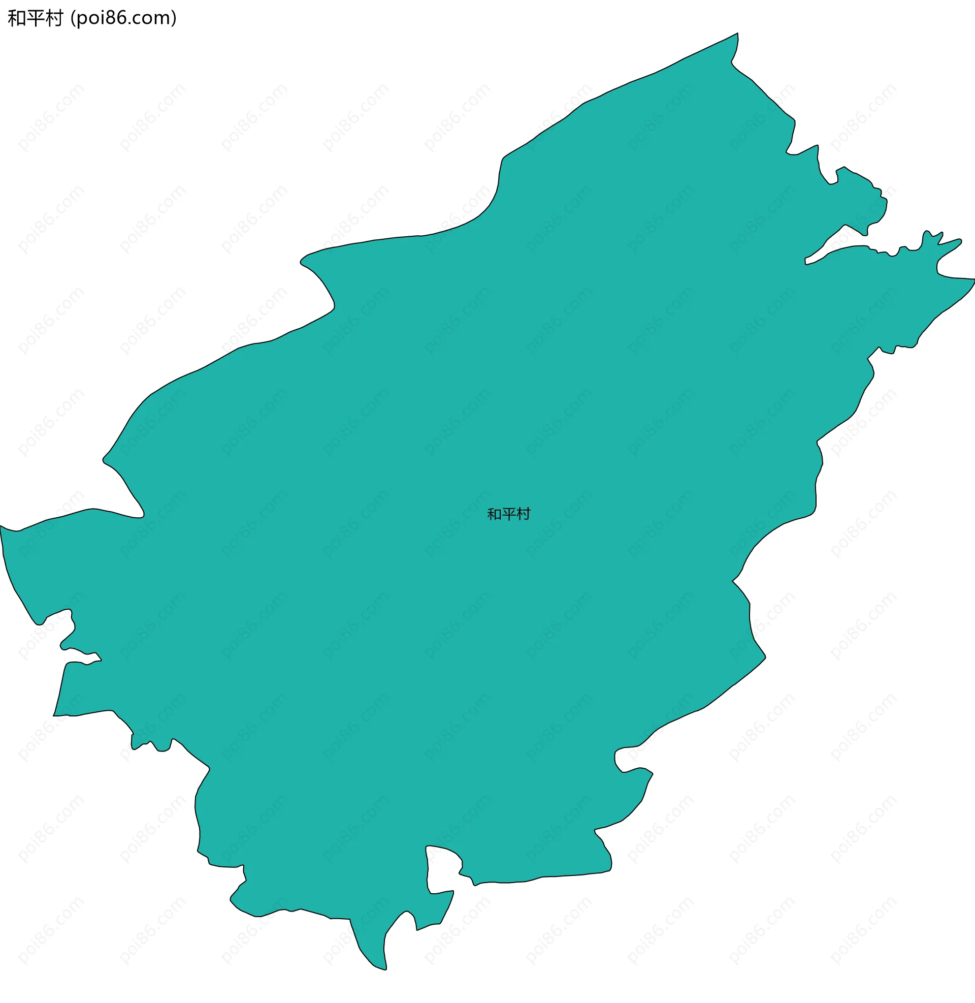 和平村边界地图