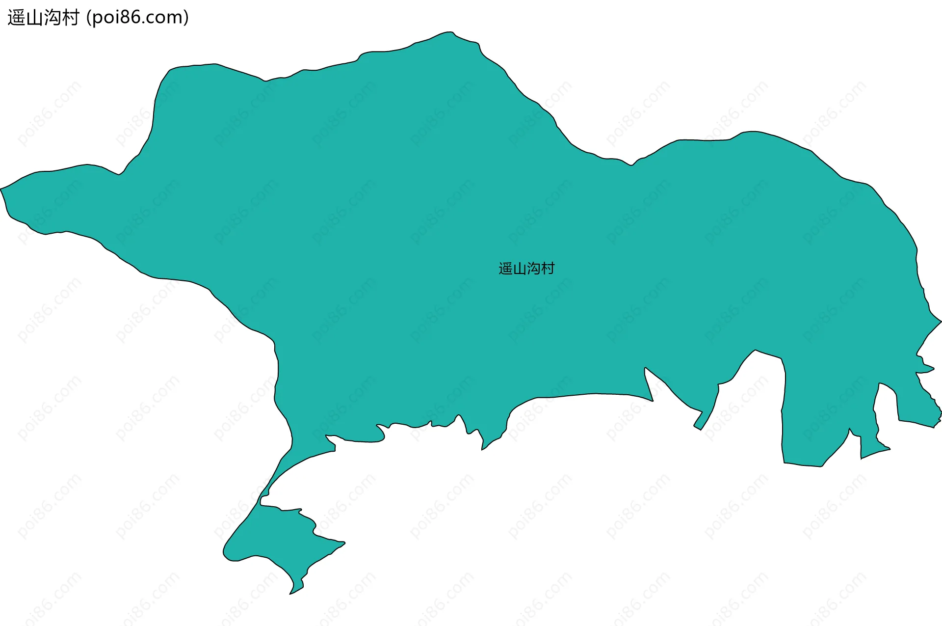 遥山沟村边界地图