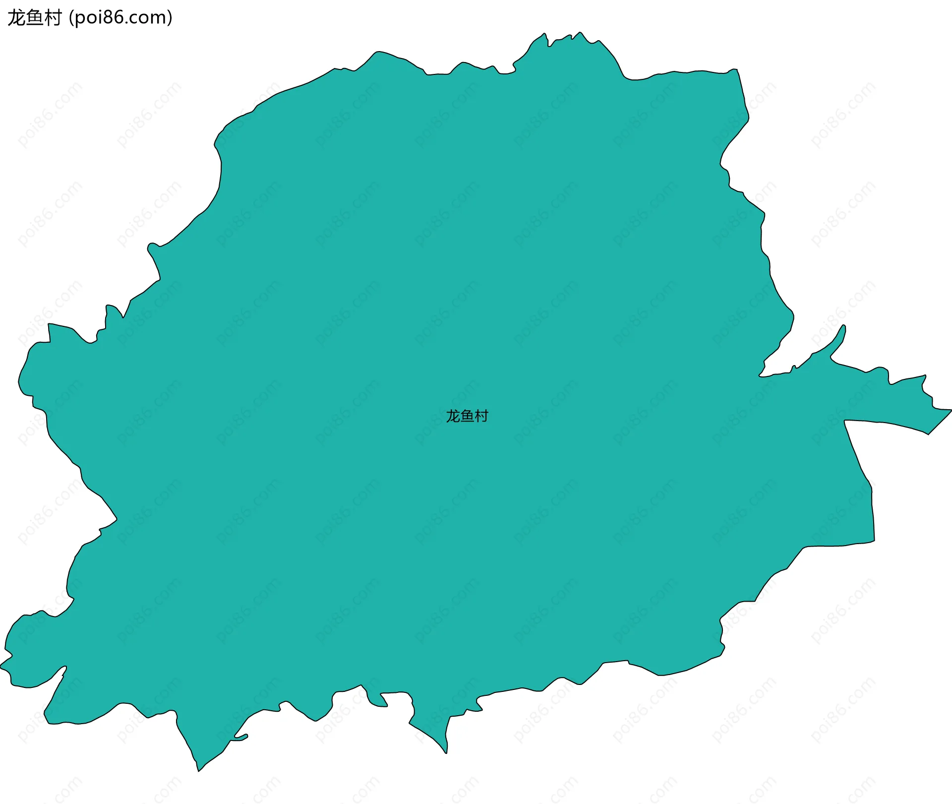 龙鱼村边界地图