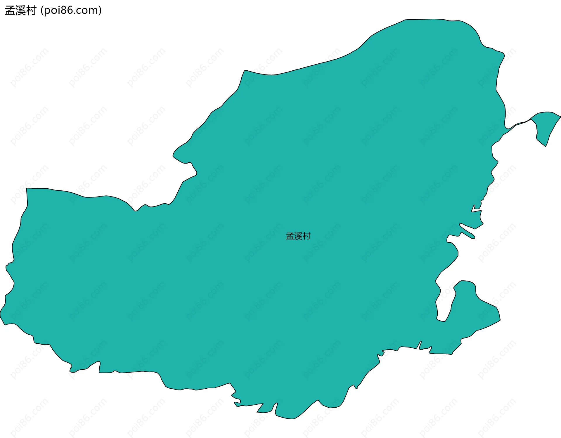孟溪村边界地图
