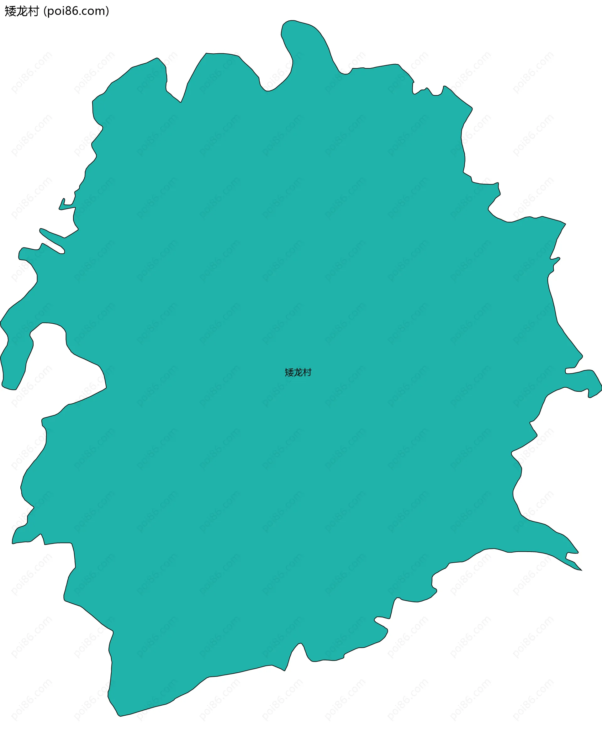 矮龙村边界地图