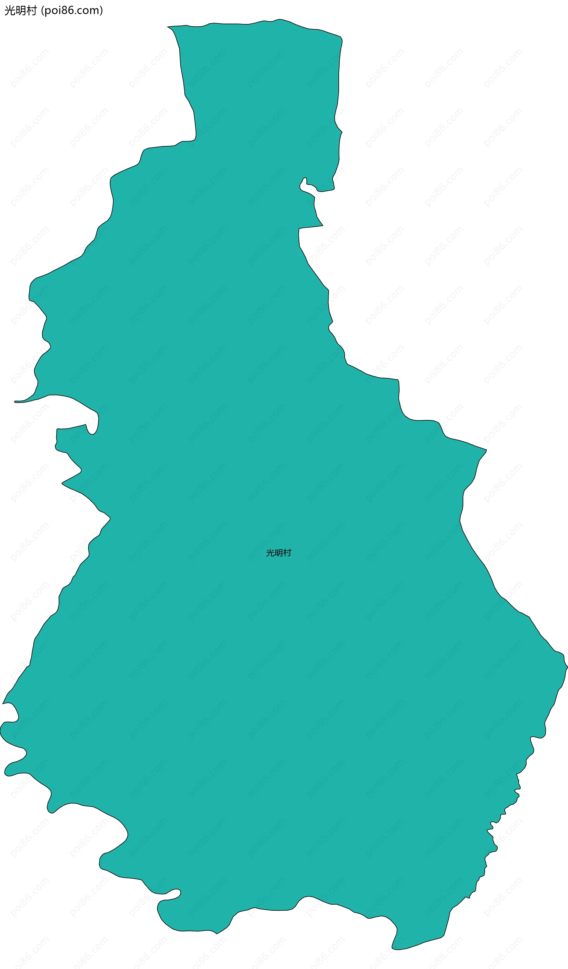 光明村边界地图