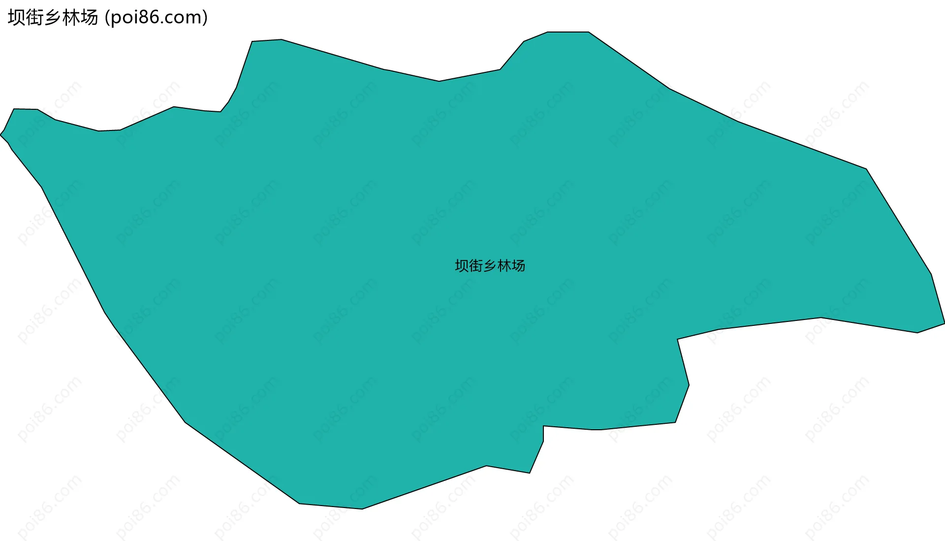 坝街乡林场边界地图