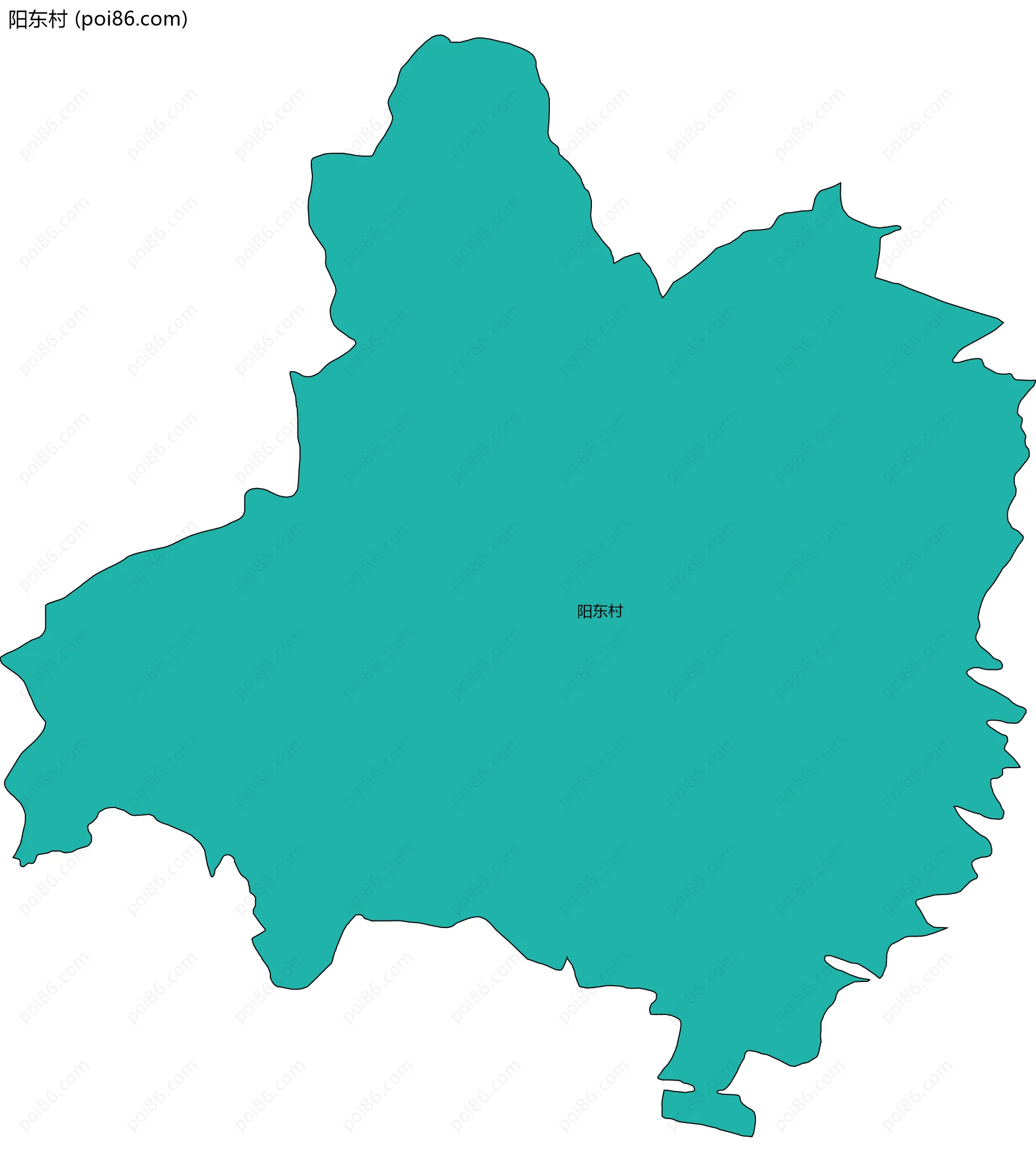 阳东村边界地图