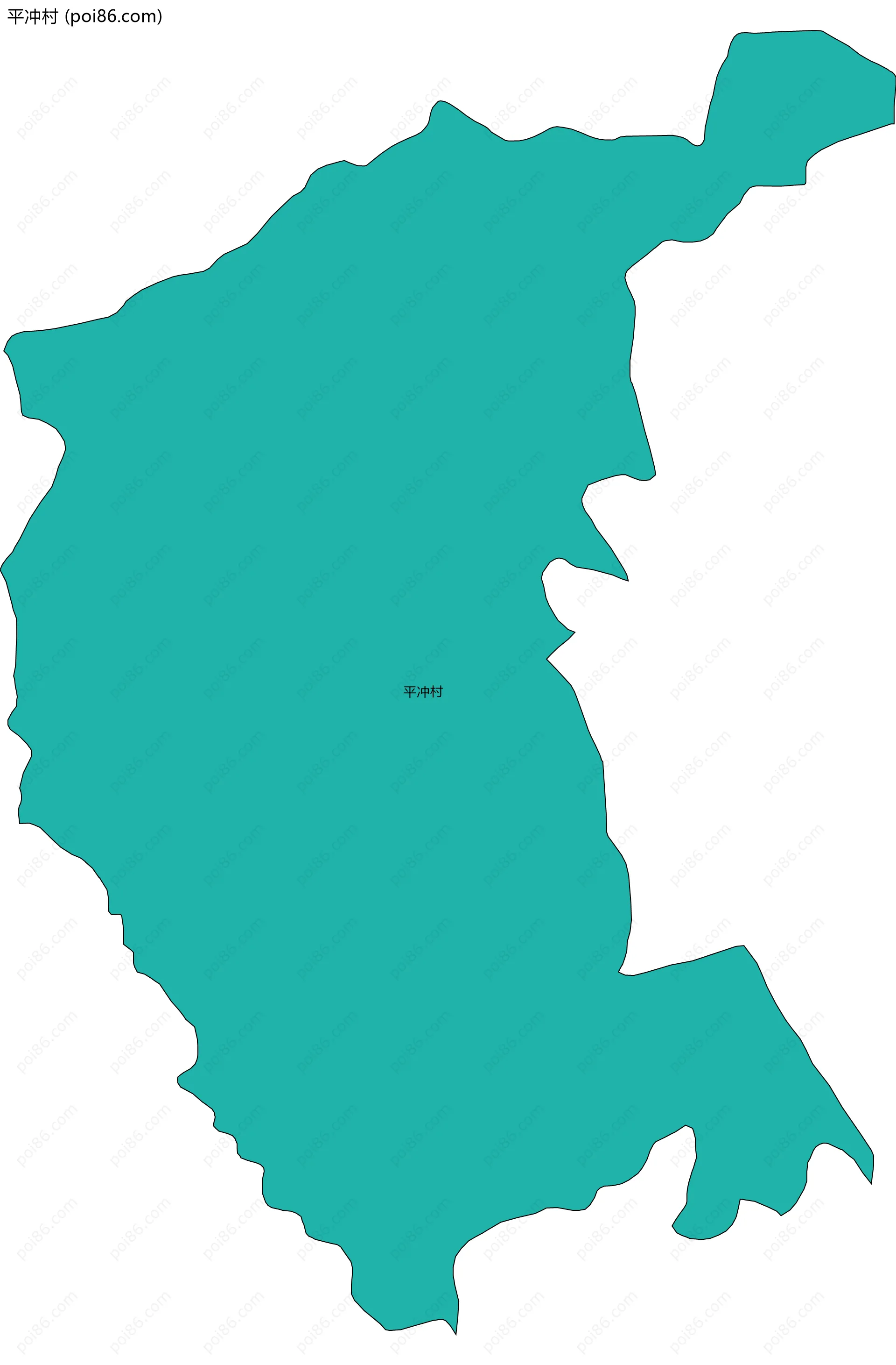 平冲村边界地图