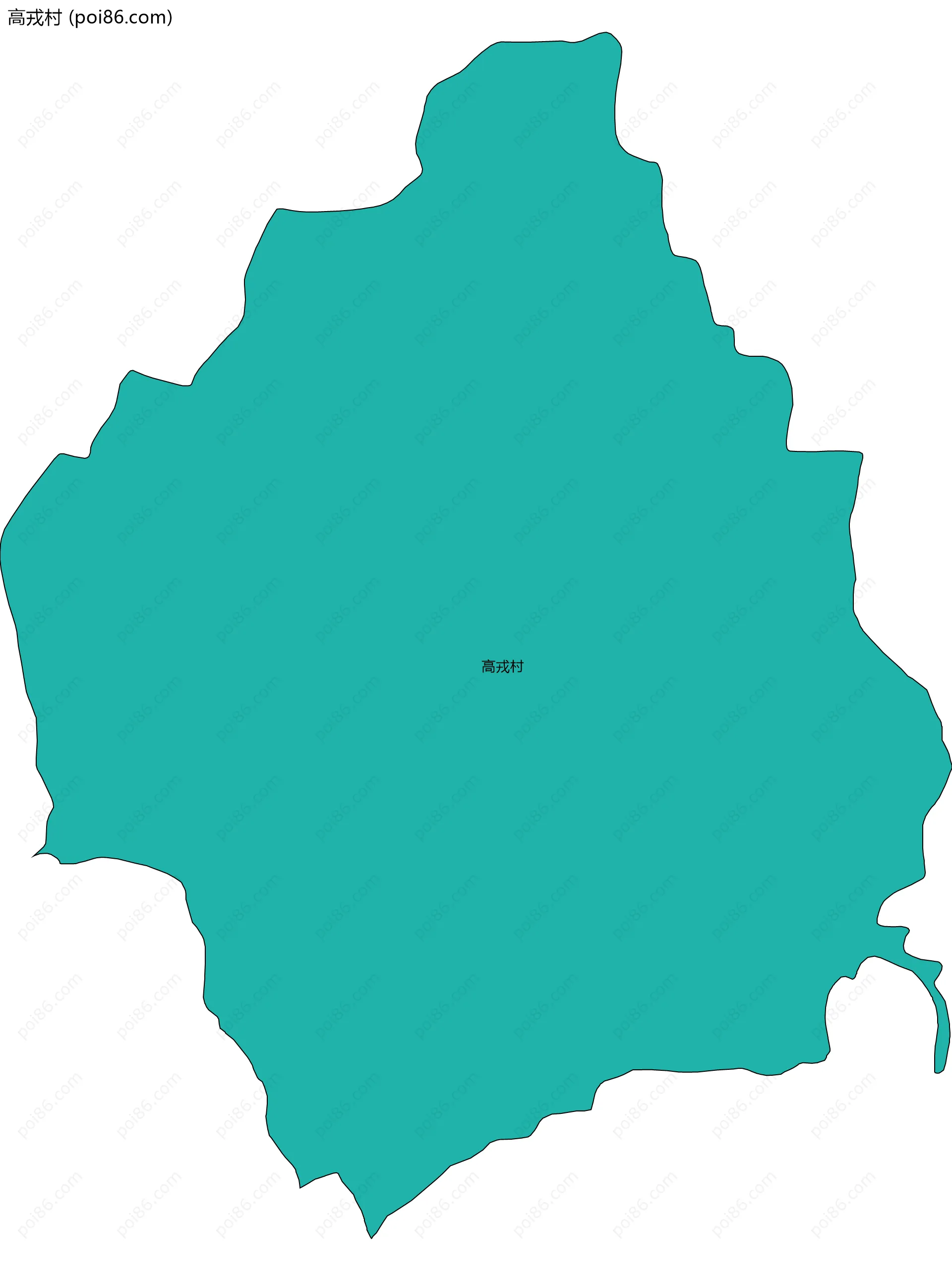 高戎村边界地图