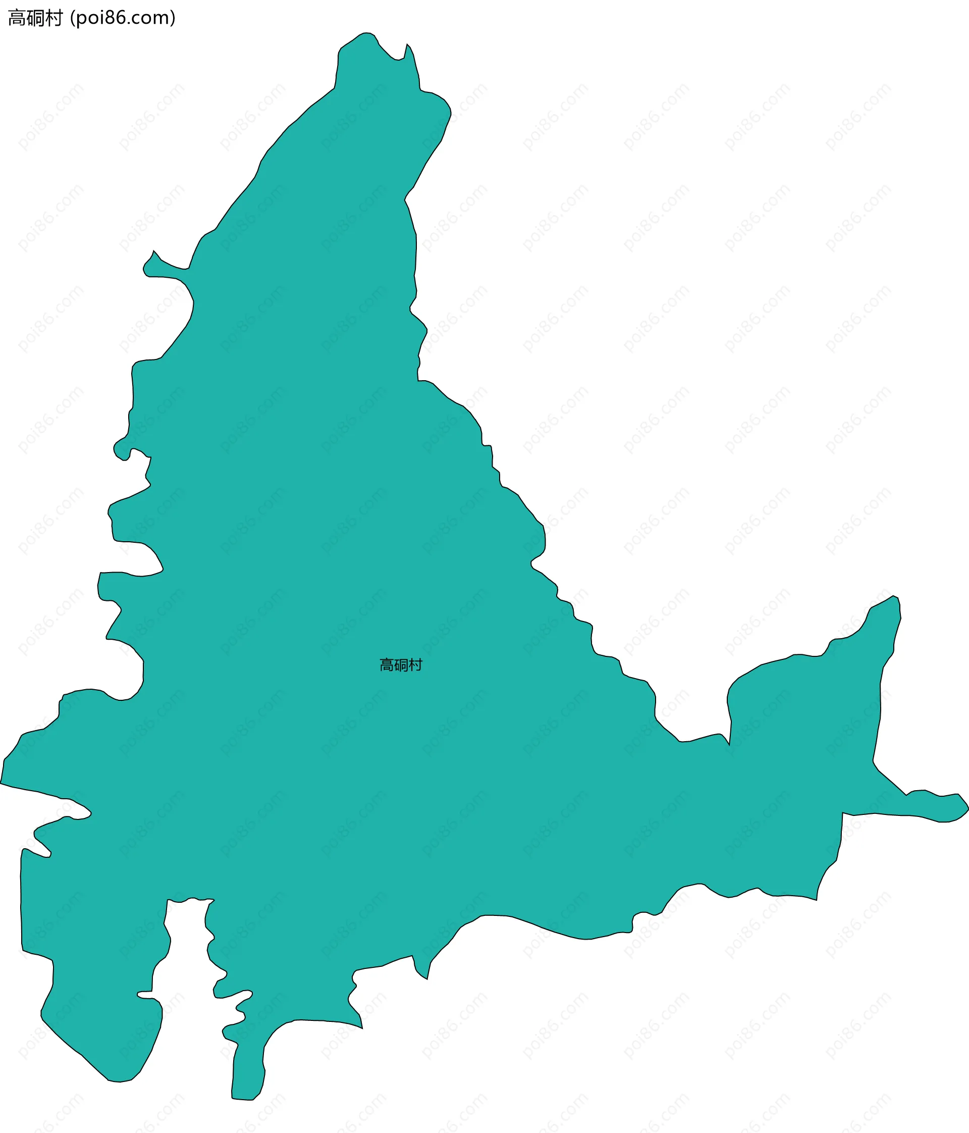 高硐村边界地图