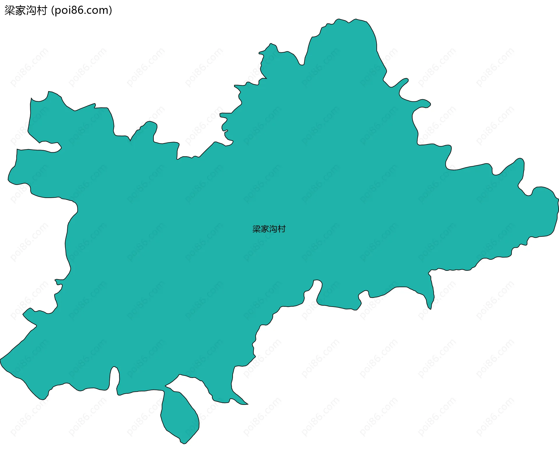 梁家沟村边界地图