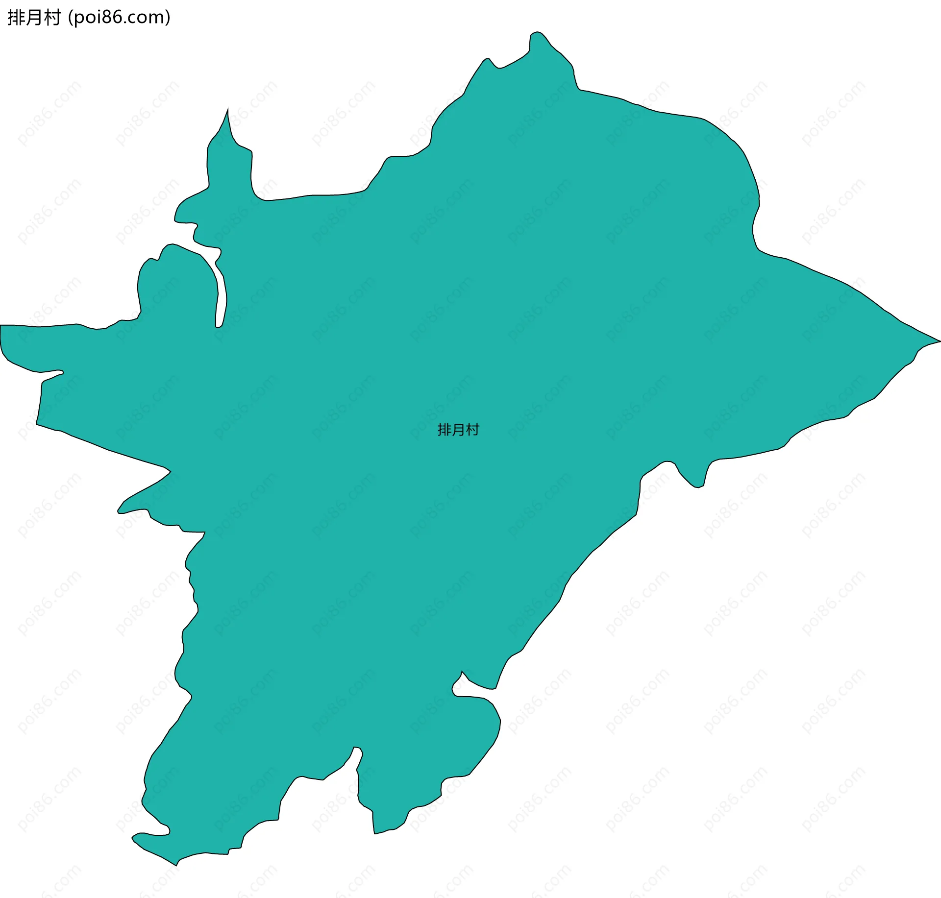 排月村边界地图