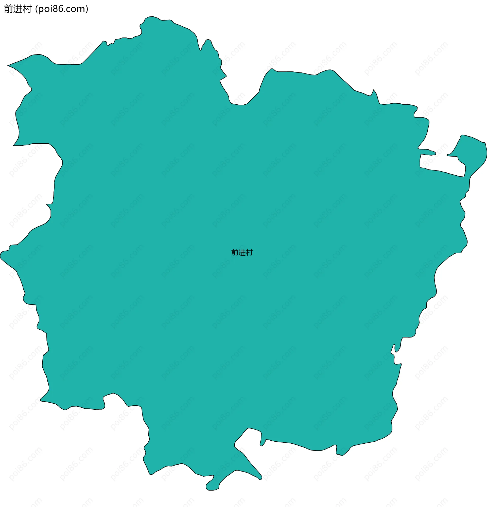 前进村边界地图