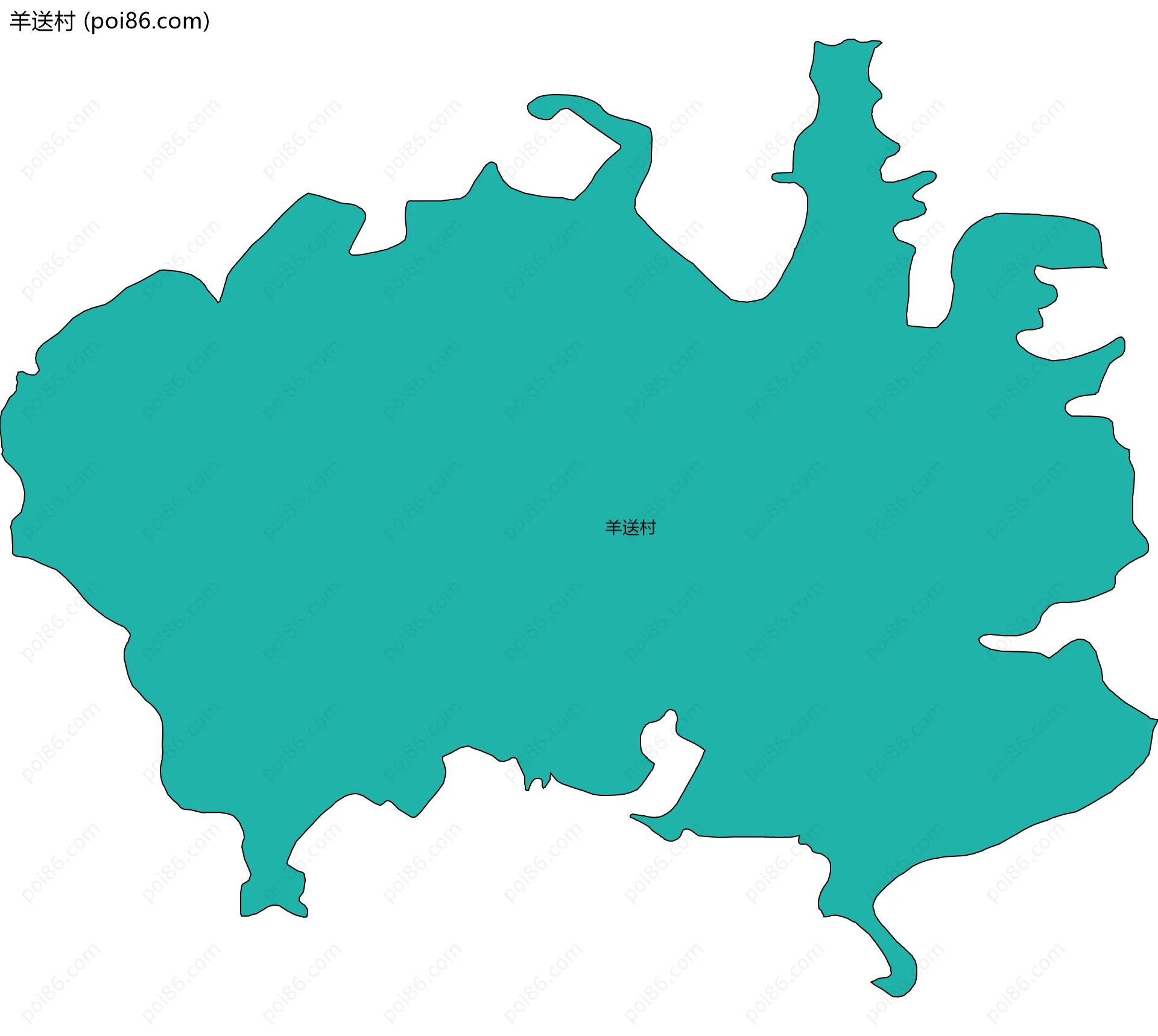 羊送村边界地图