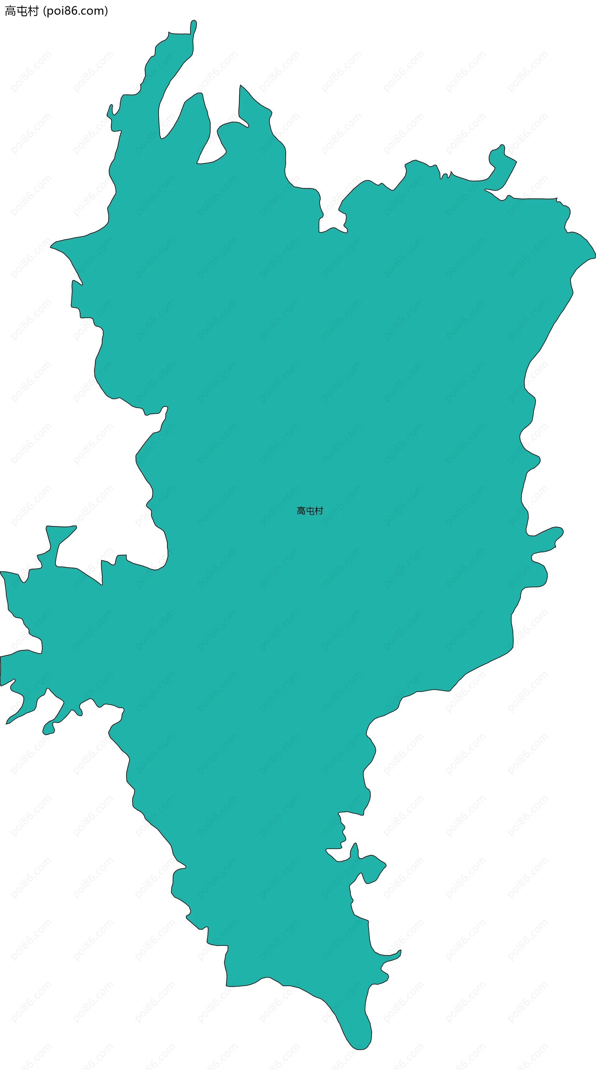 高屯村边界地图