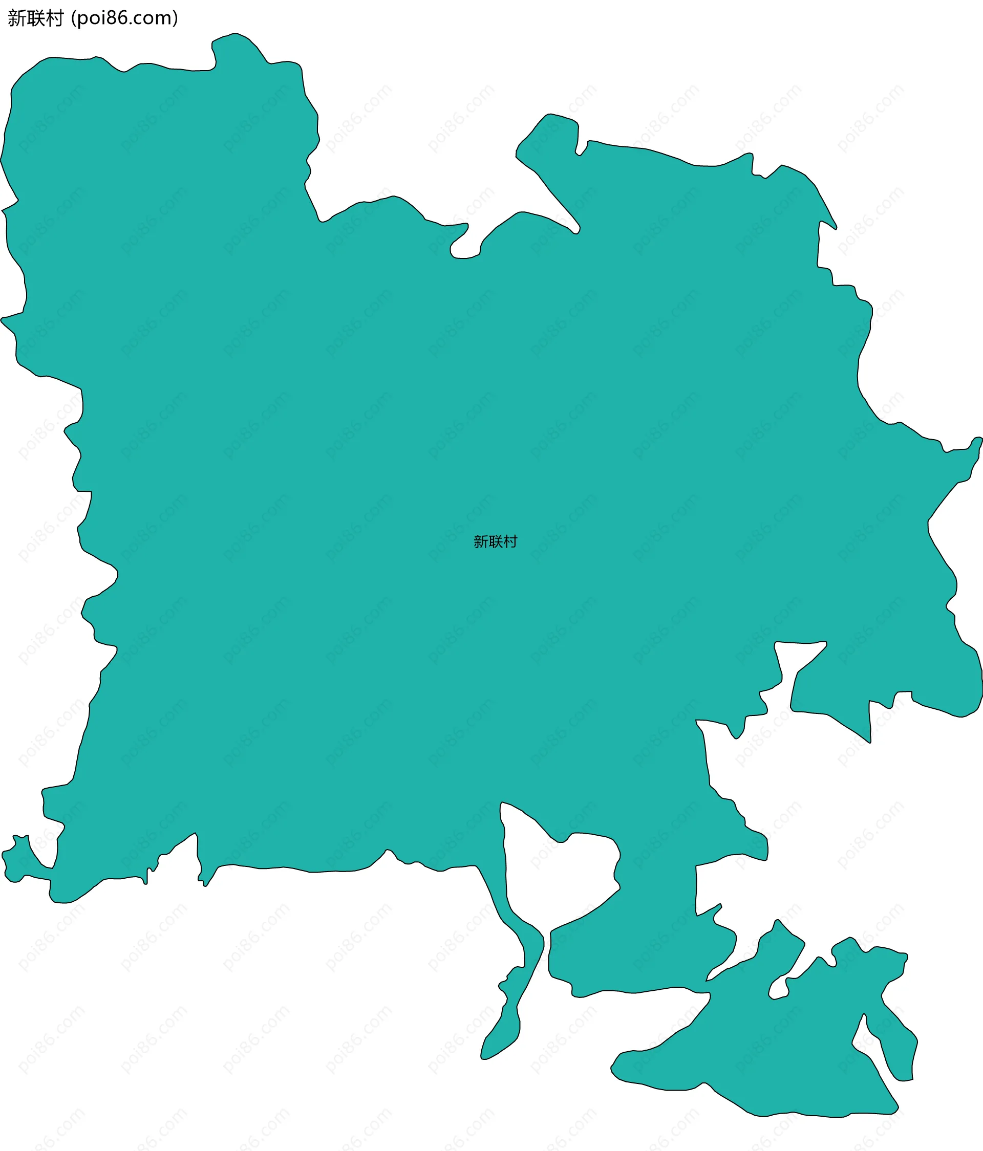 新联村边界地图