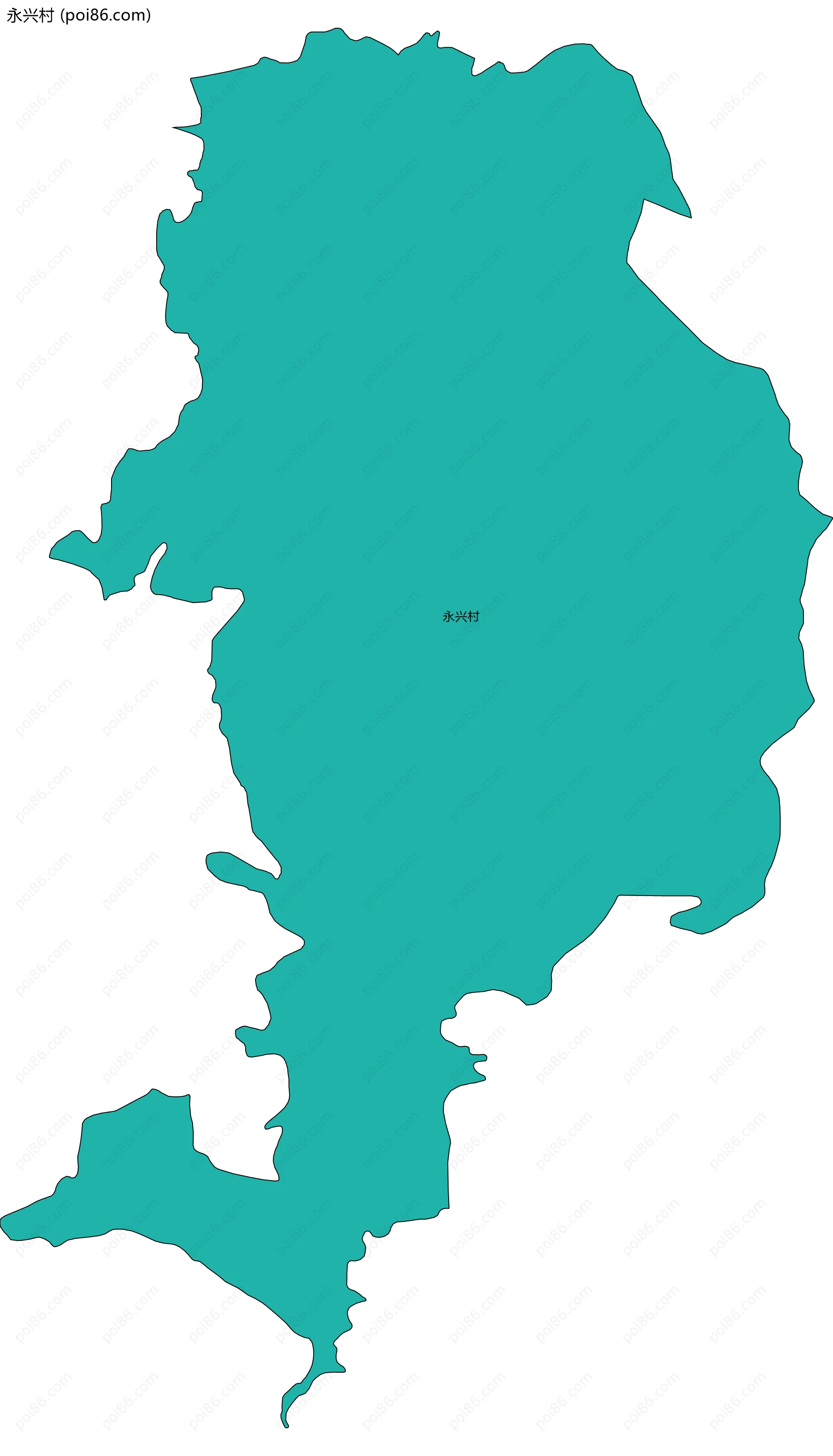 永兴村边界地图