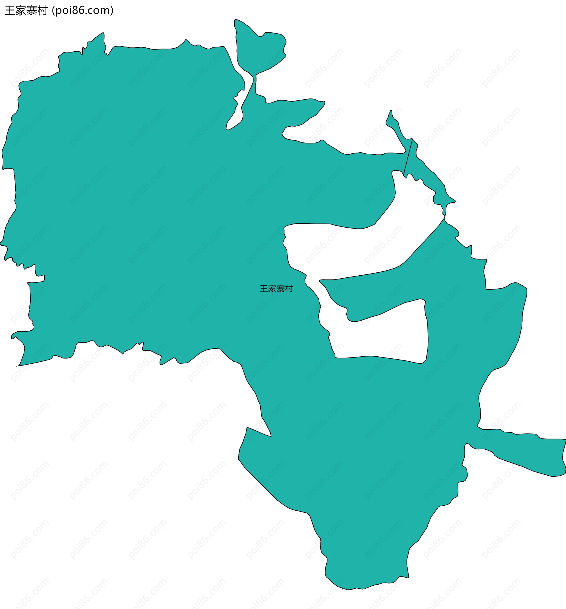 王家寨村边界地图