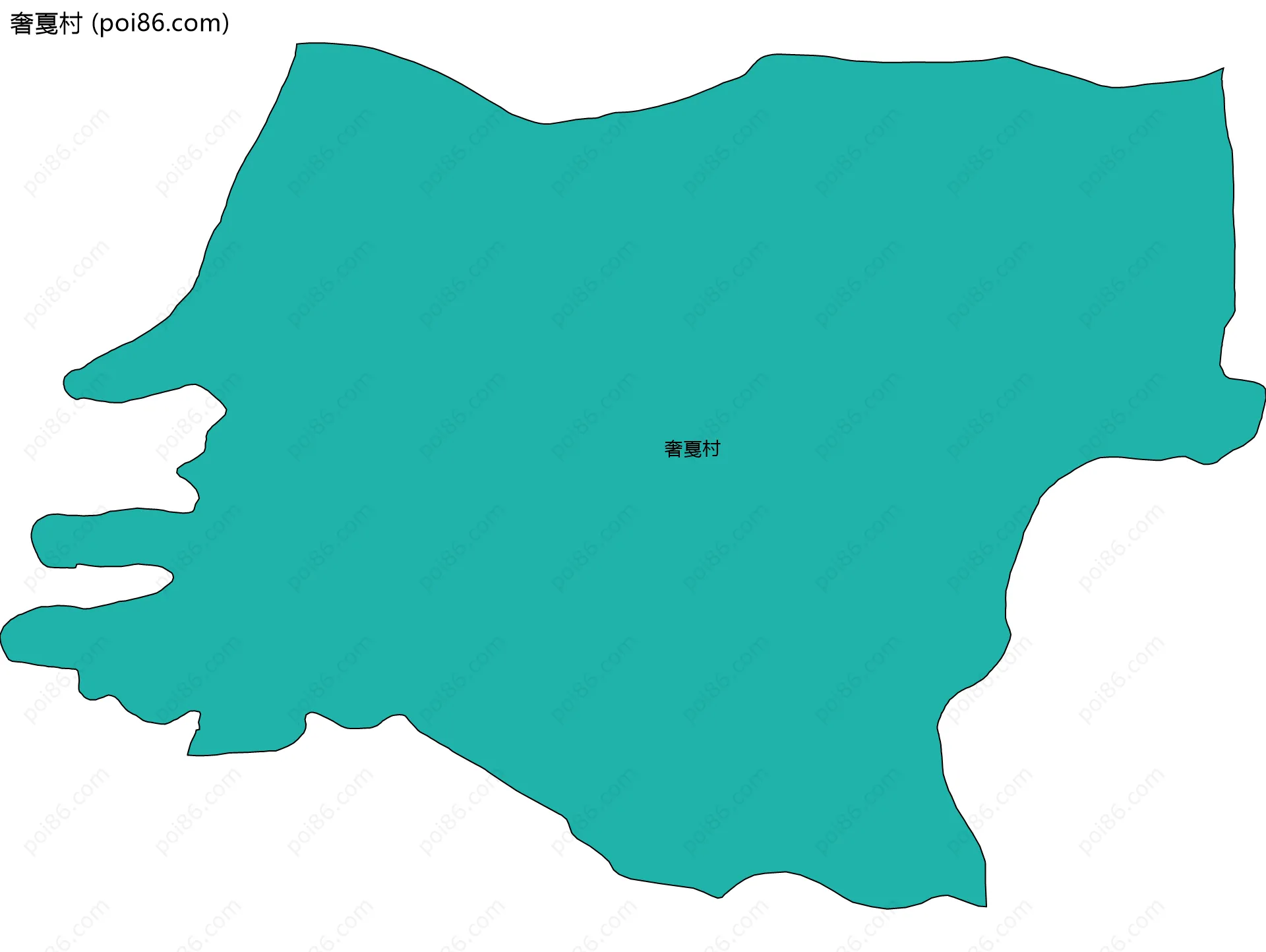 奢戛村边界地图