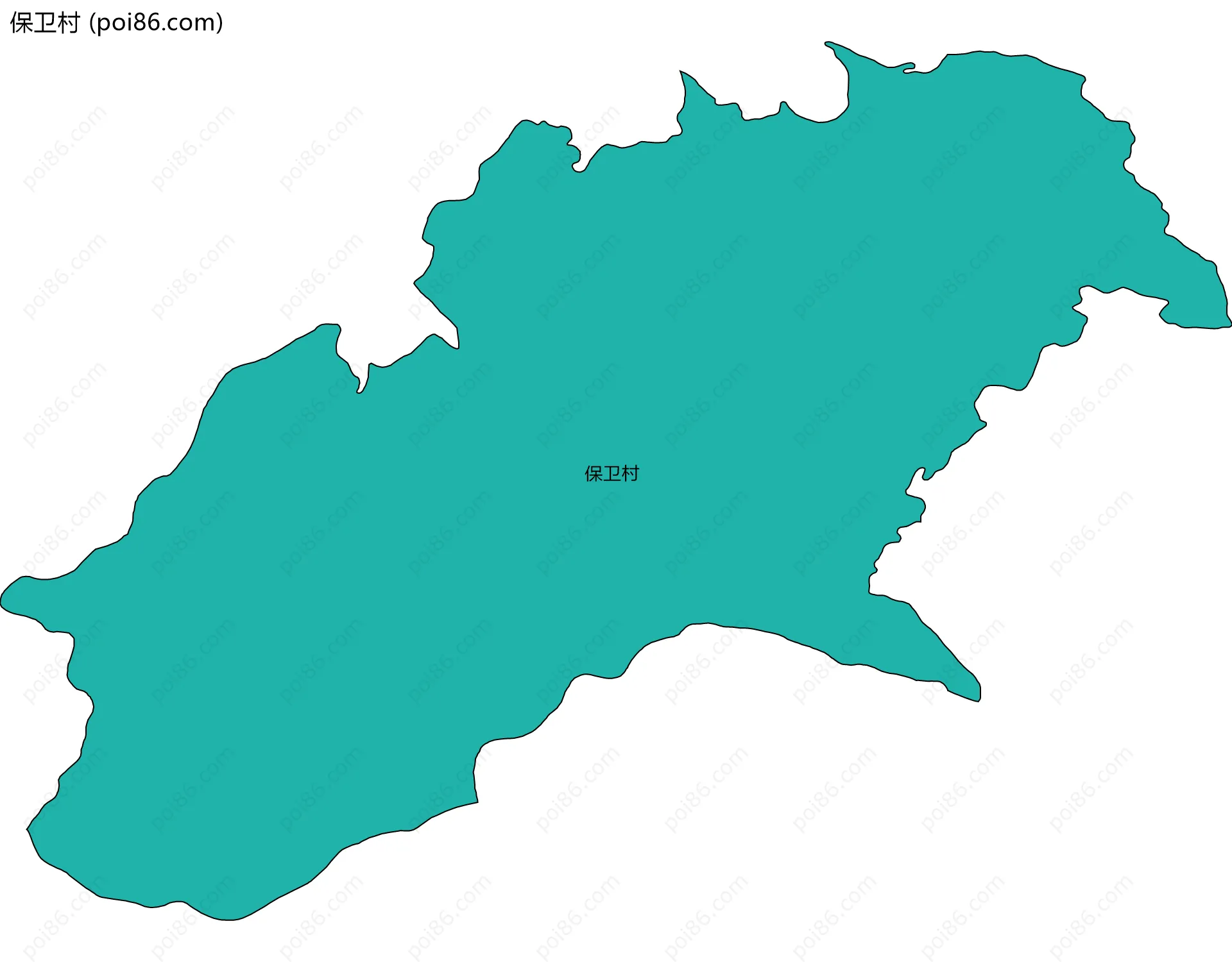 保卫村边界地图