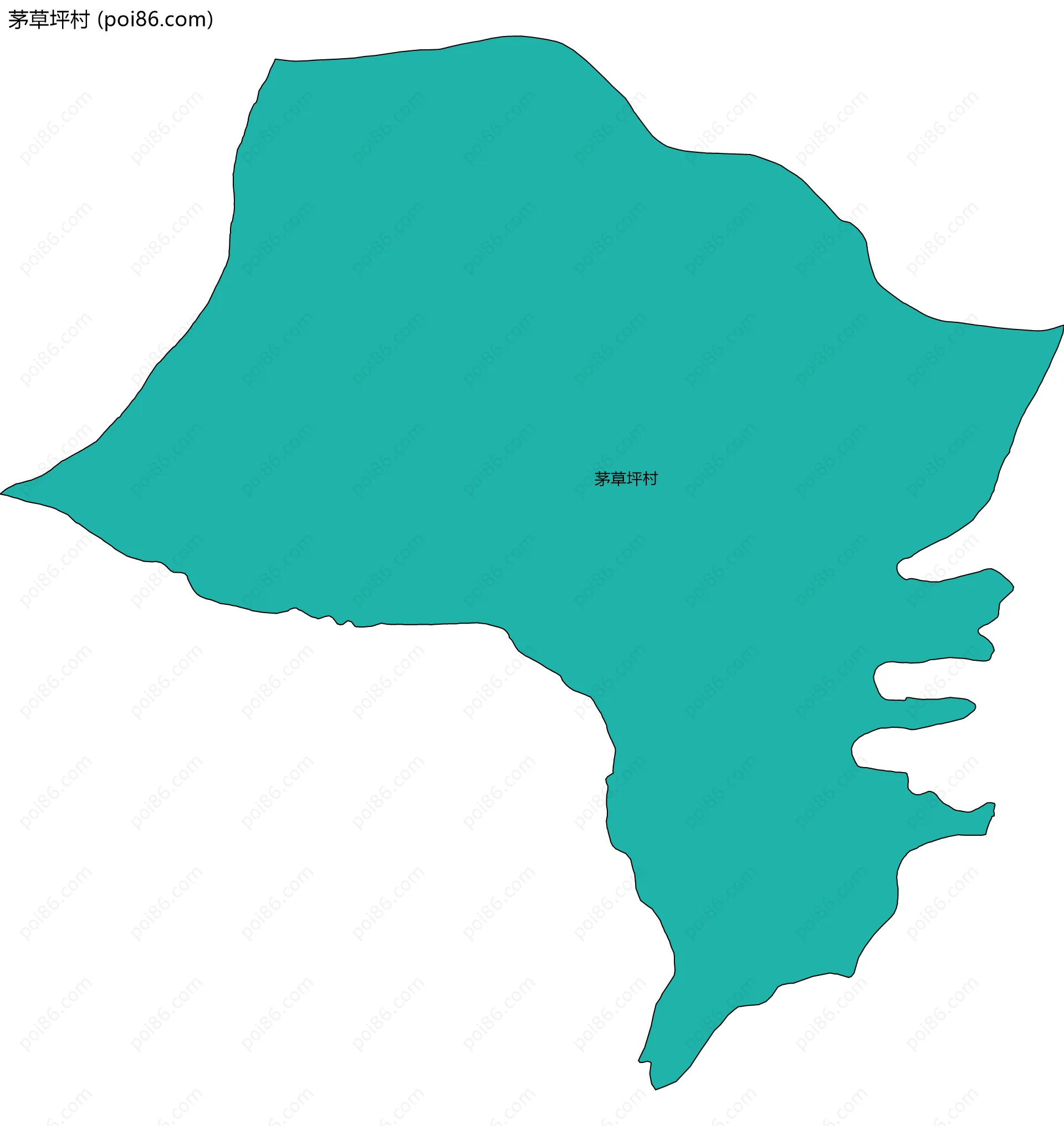 茅草坪村边界地图